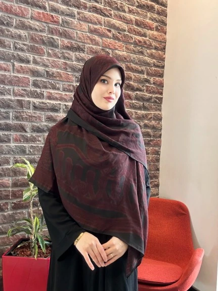 140x140 Büyük Boy Krep Eşarp - Bordo