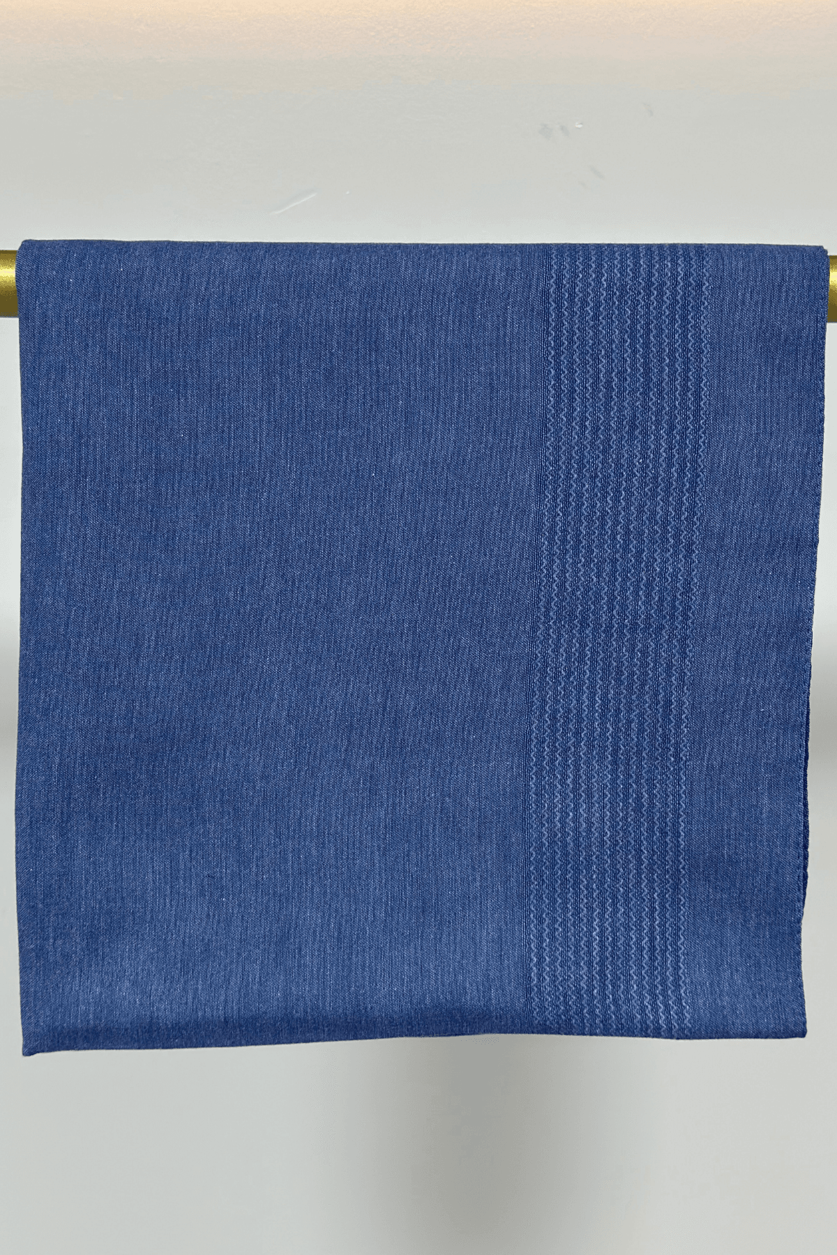 120x120 Büyük Boy Eşarp – Düz Renk Pamuklu - Duru Gece Mavisi