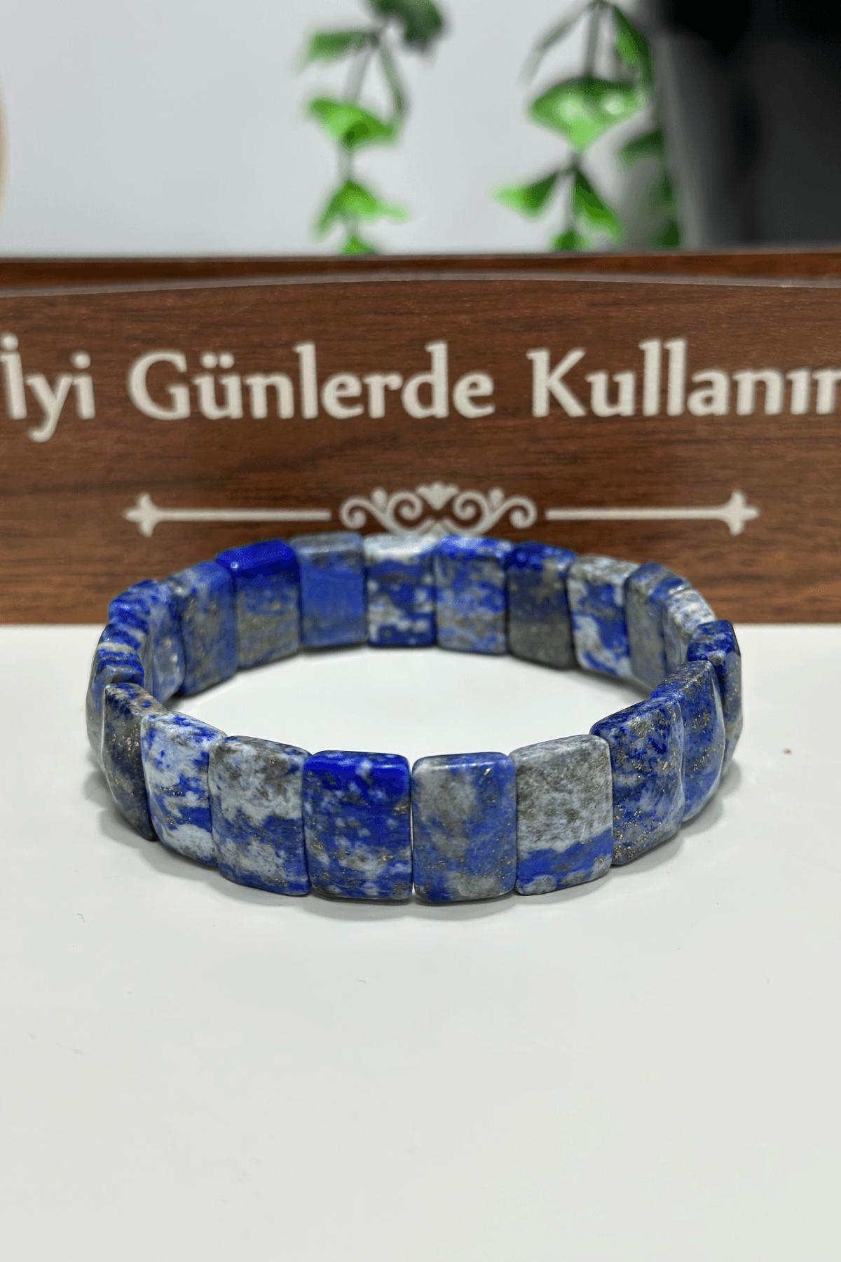 Rolex Serisi Doğal Lapis Lazuli Taşı Bileklik – Gece Göğü