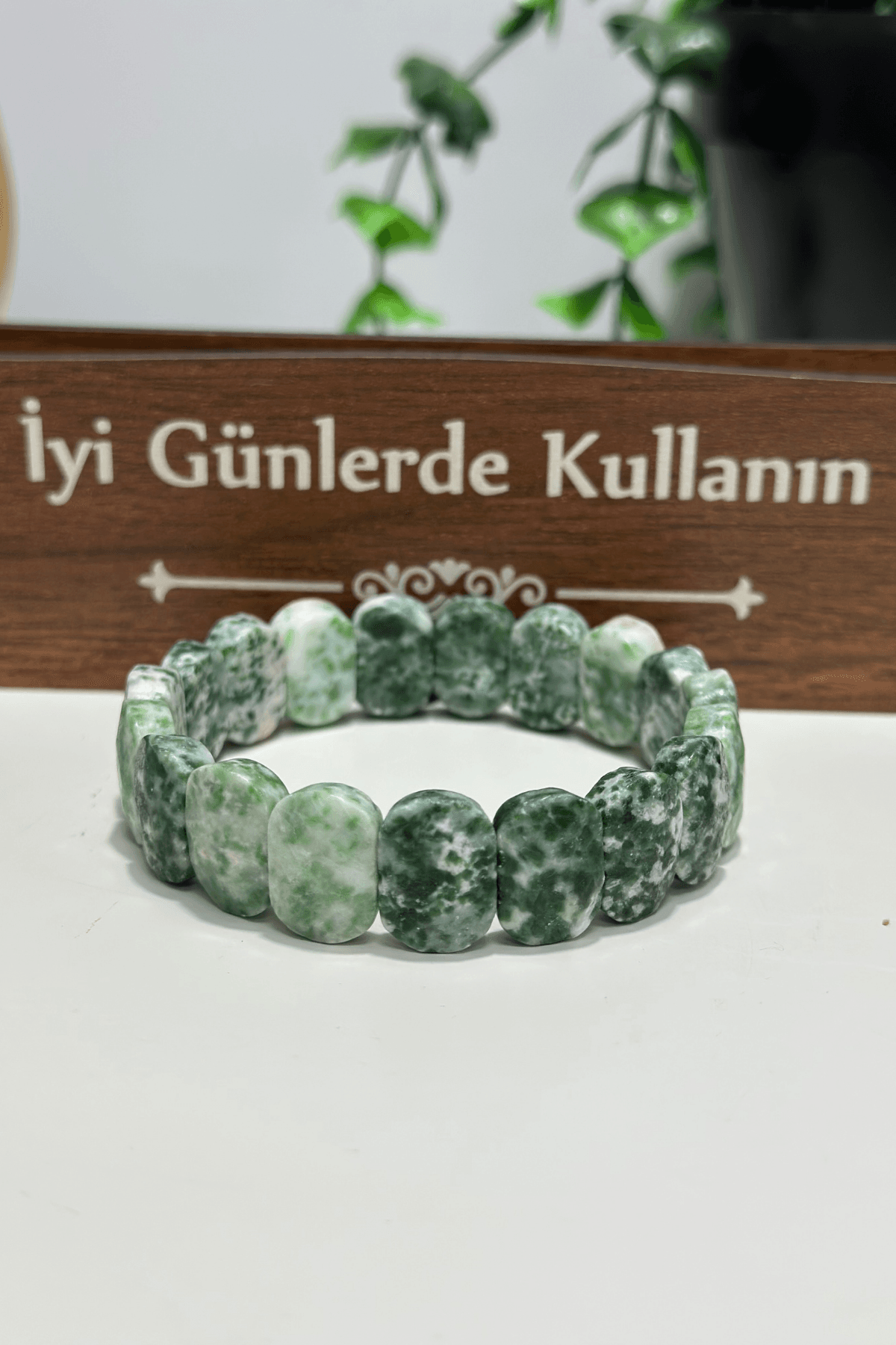 Rolex Serisi Doğal Jasper Taşı Bileklik - Orman Esintisi