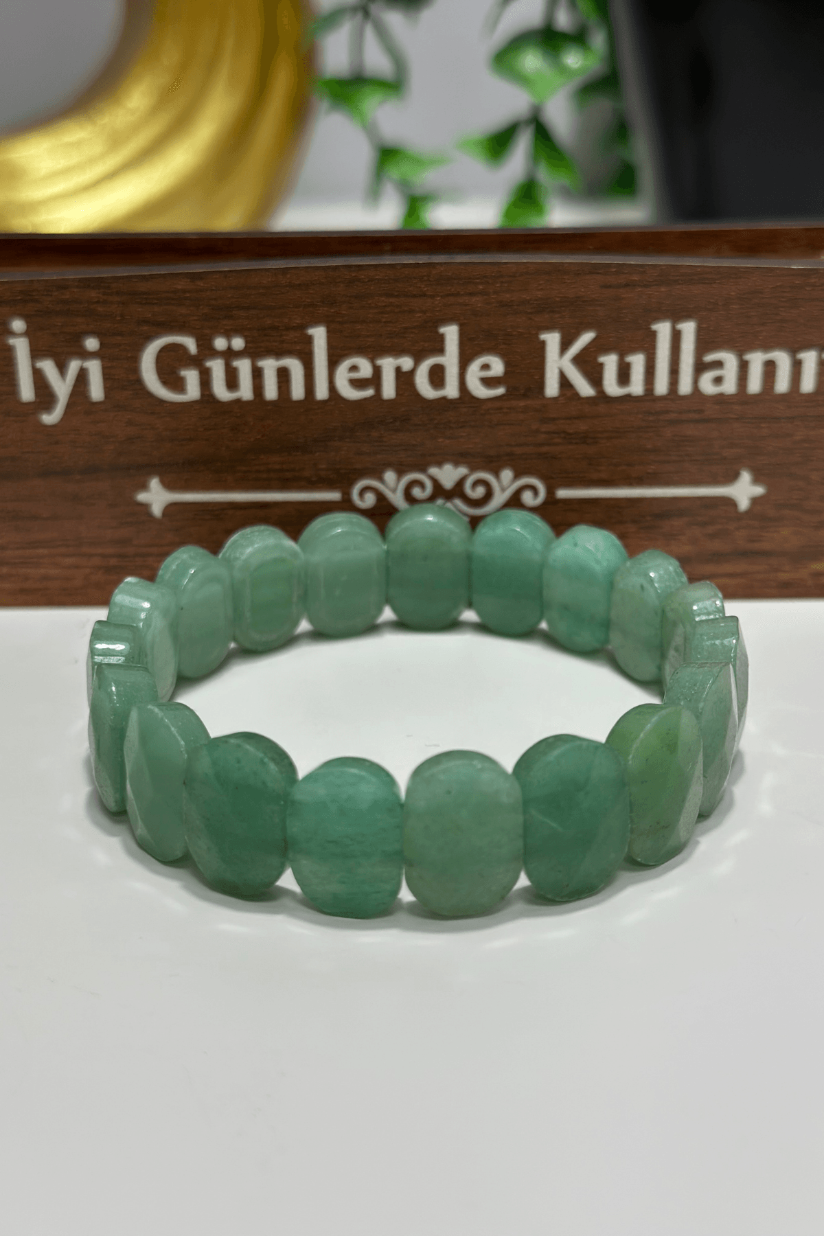 Rolex Serisi Aventurin Doğal Taş Bileklik – Şansın Yeşili