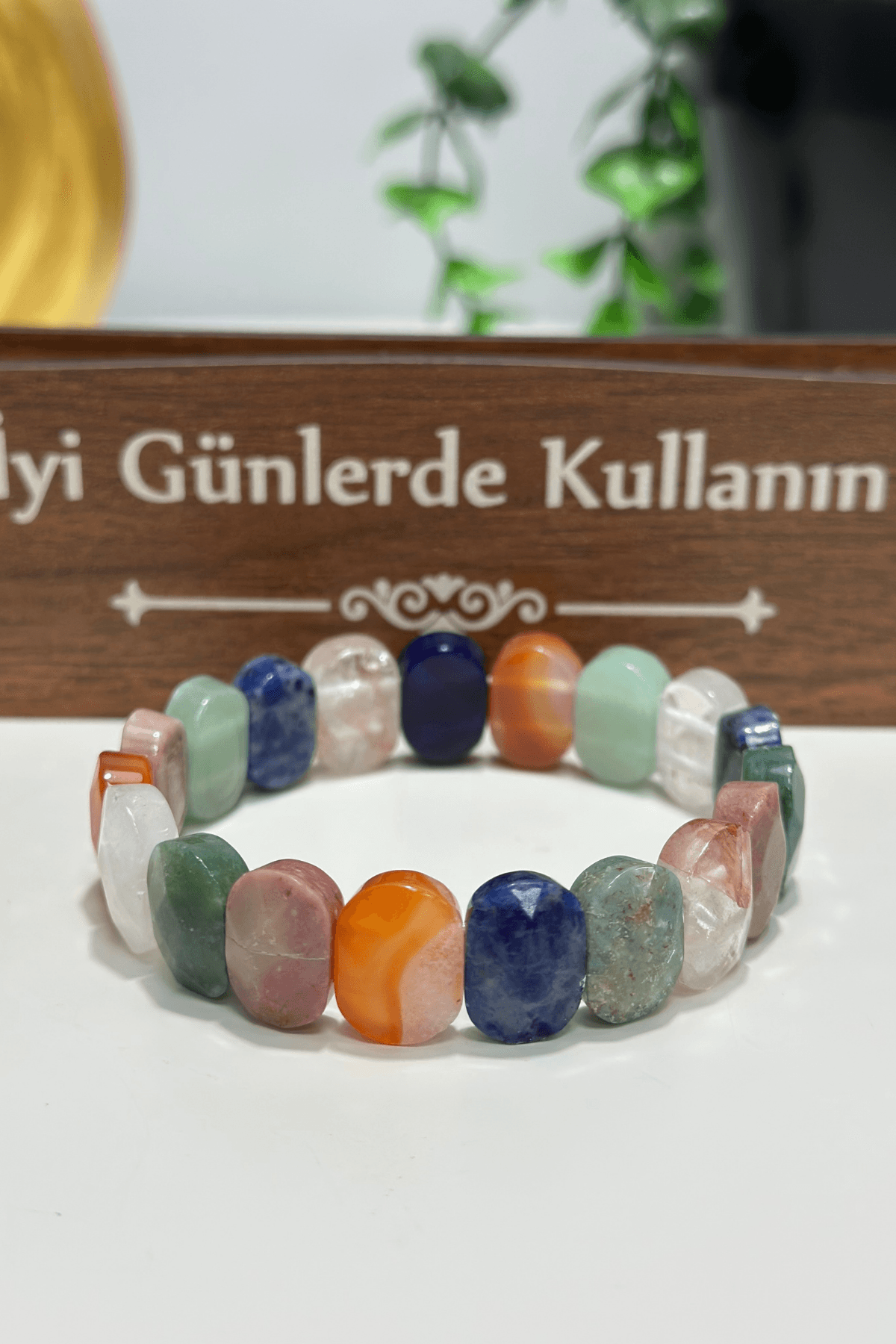 Rolex Serisi Tam Enerji Çakra Taşı Bileklik – Yedi Renk, Tek Denge