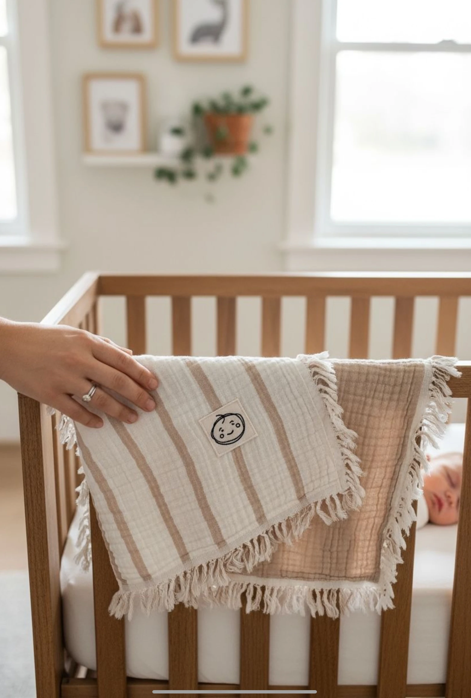 4 Kat Dokuma Çift Taraflı Müslin Battaniye 