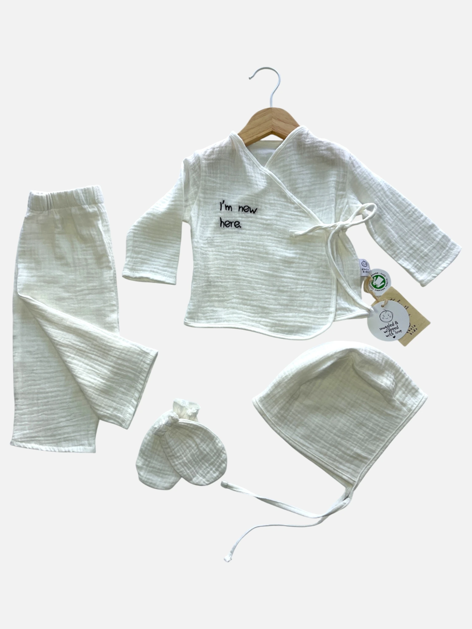 Monochrome Müslin Yenidoğan Seti  (7 Parça)  