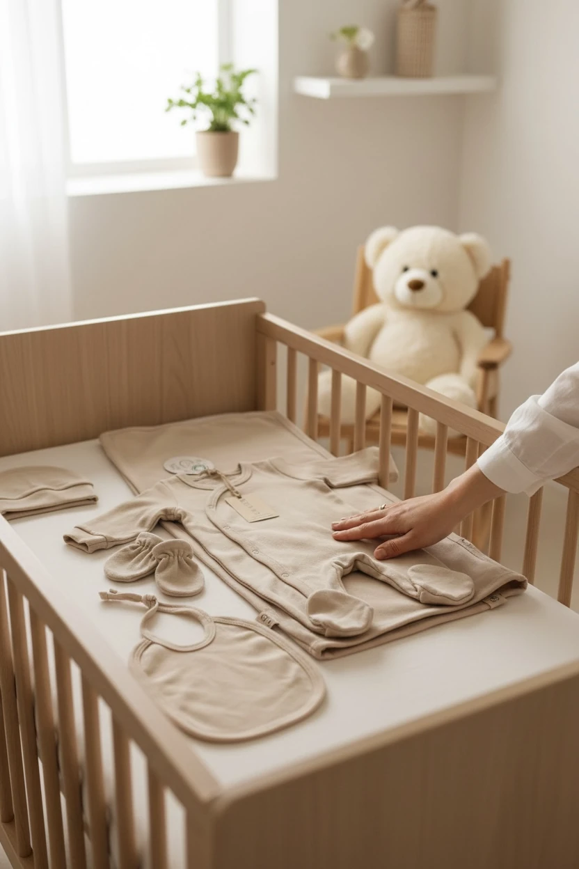 5’li Kaşkorse Bej Renk Yenidoğan Seti