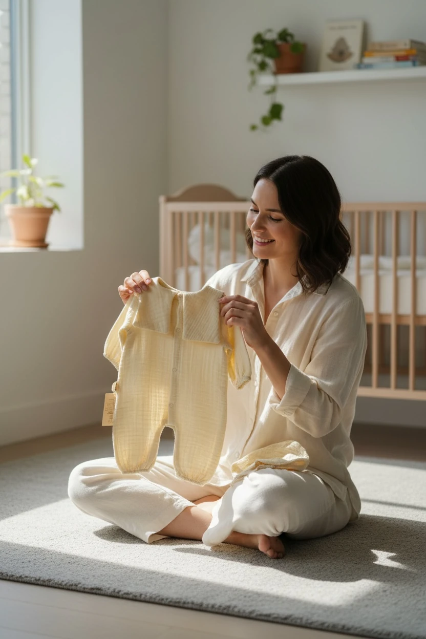 Müslin Kare Yaka Tulum &Boyner Şapka & Battaniye Yenidoğan Seti