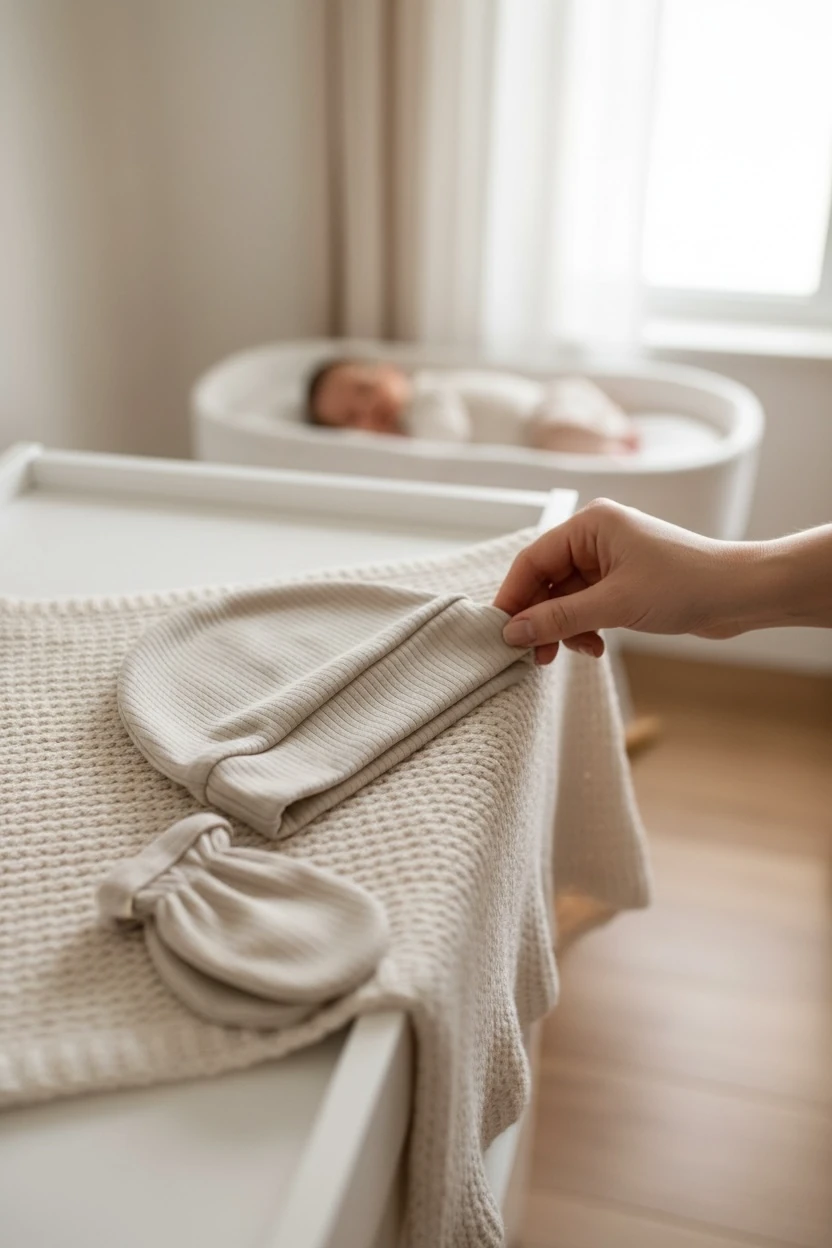 5’li Kaşkorse Bej Renk Yenidoğan Seti