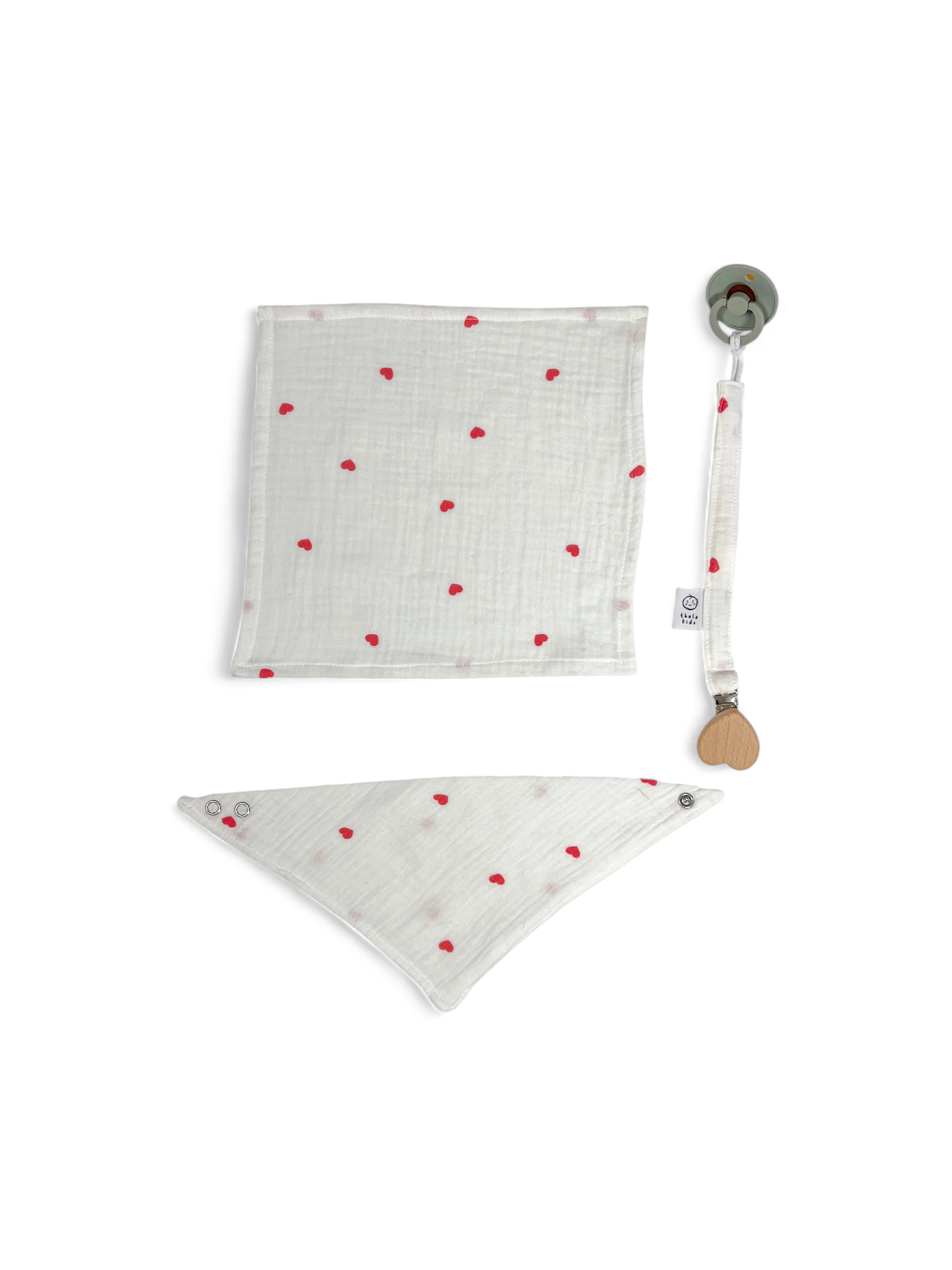 Minik Kalp Müslin 4’lü Bebek Seti 