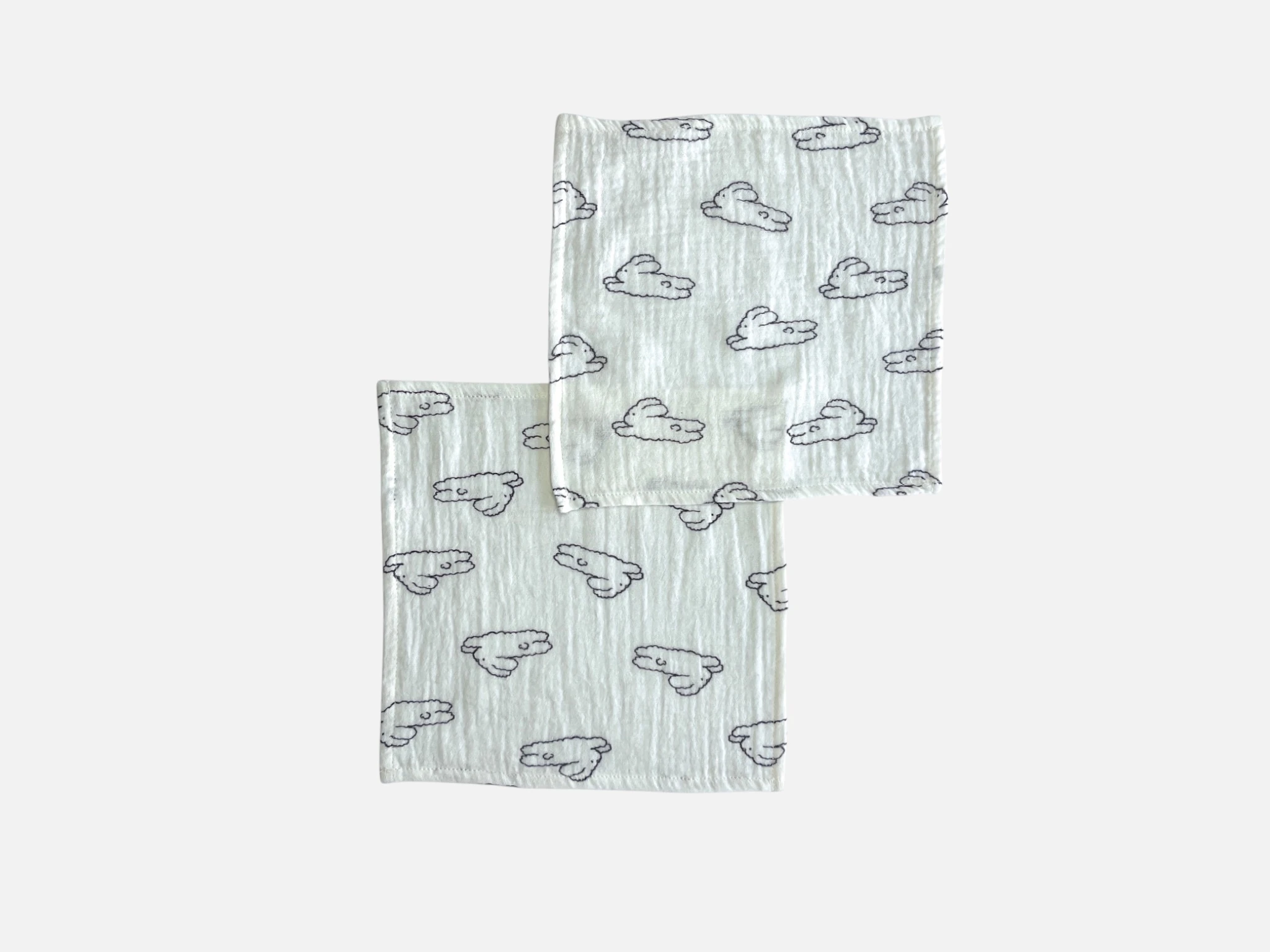 Puppy Clouds Print Müslin Newborn Set – 7 Parça