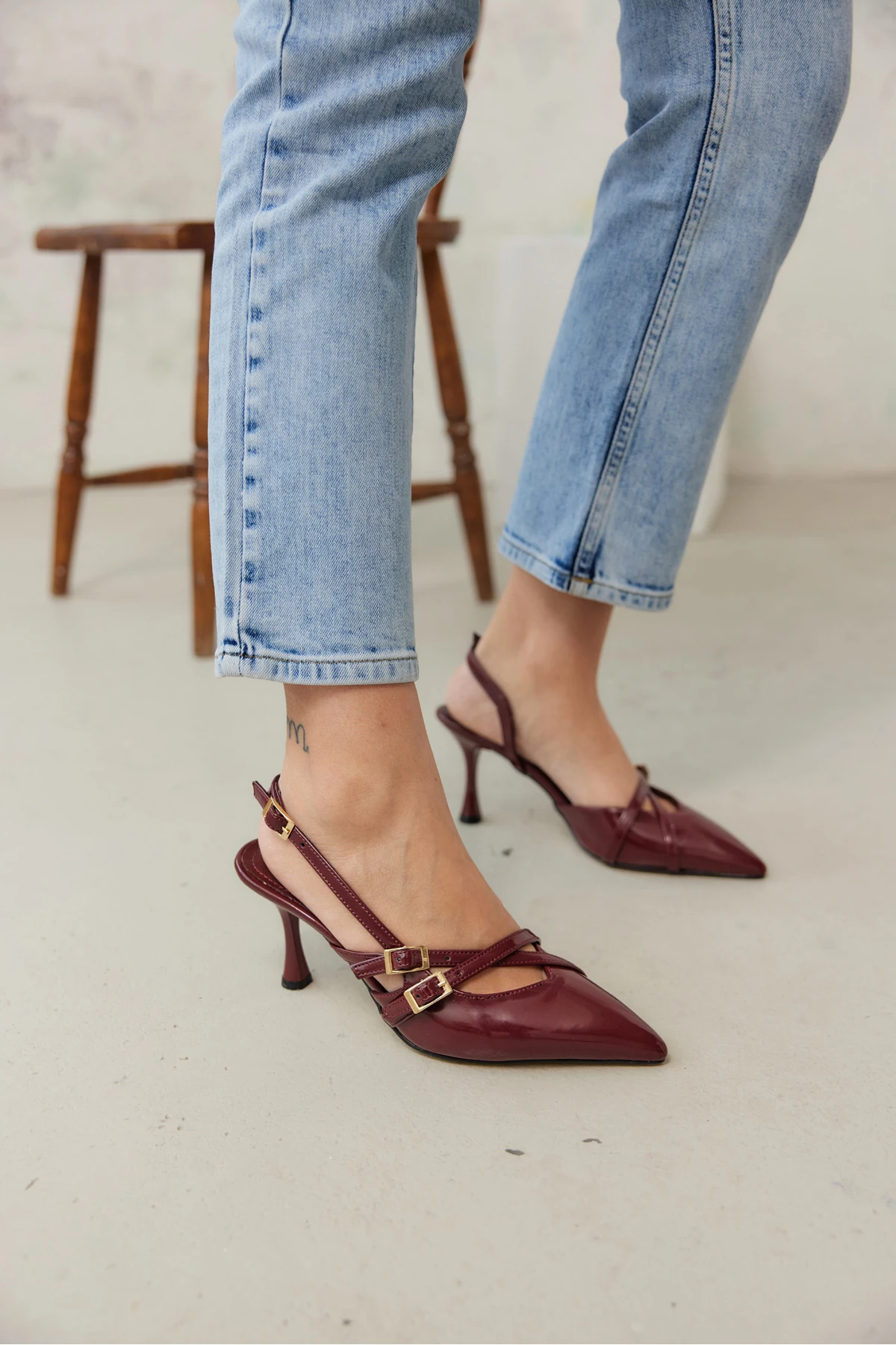 ELİSE KADIN RUGAN KLASİK TOPUKLU AYAKKABI