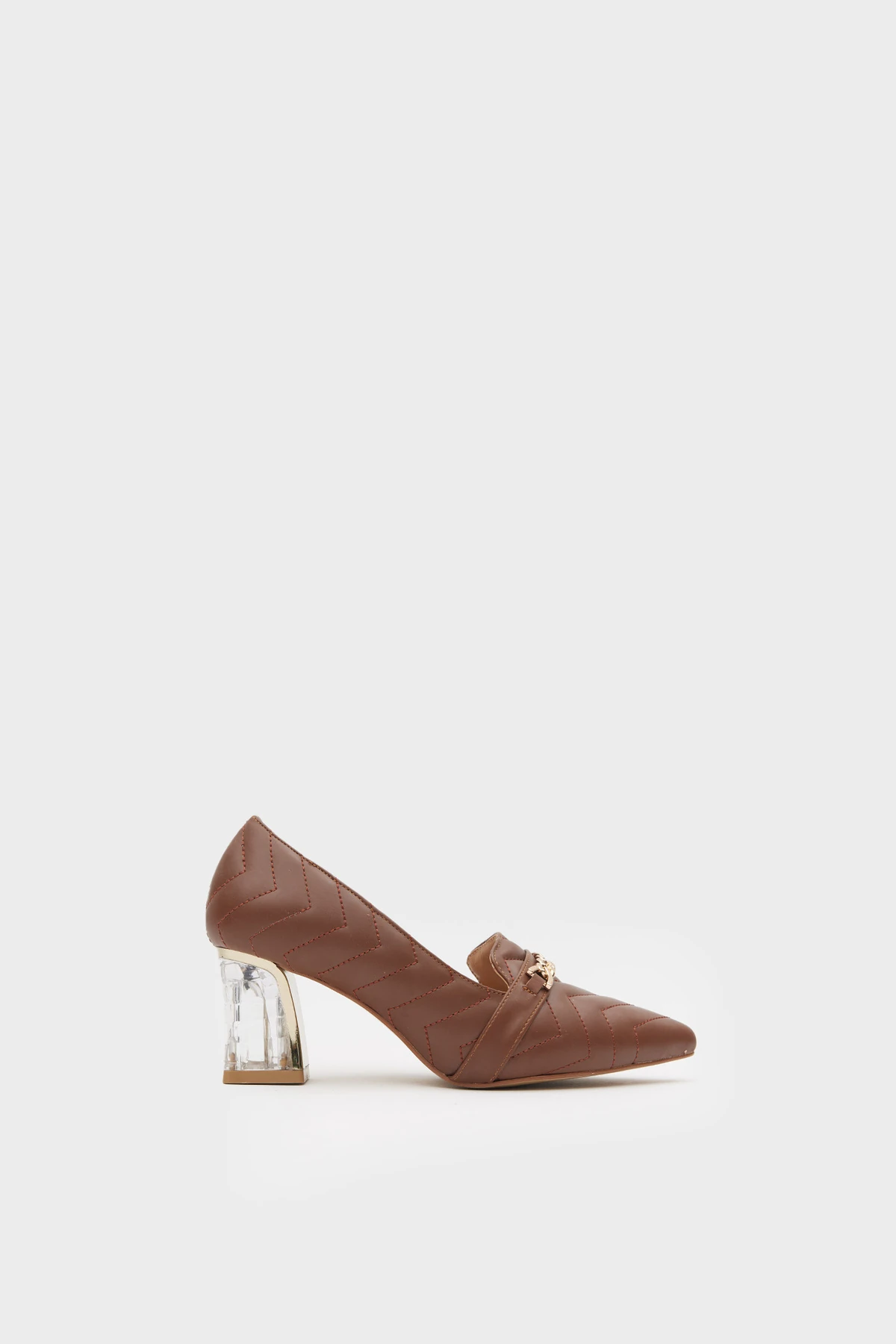 Nares Dolgu Topuklu Ayakkabı - Kahverengi