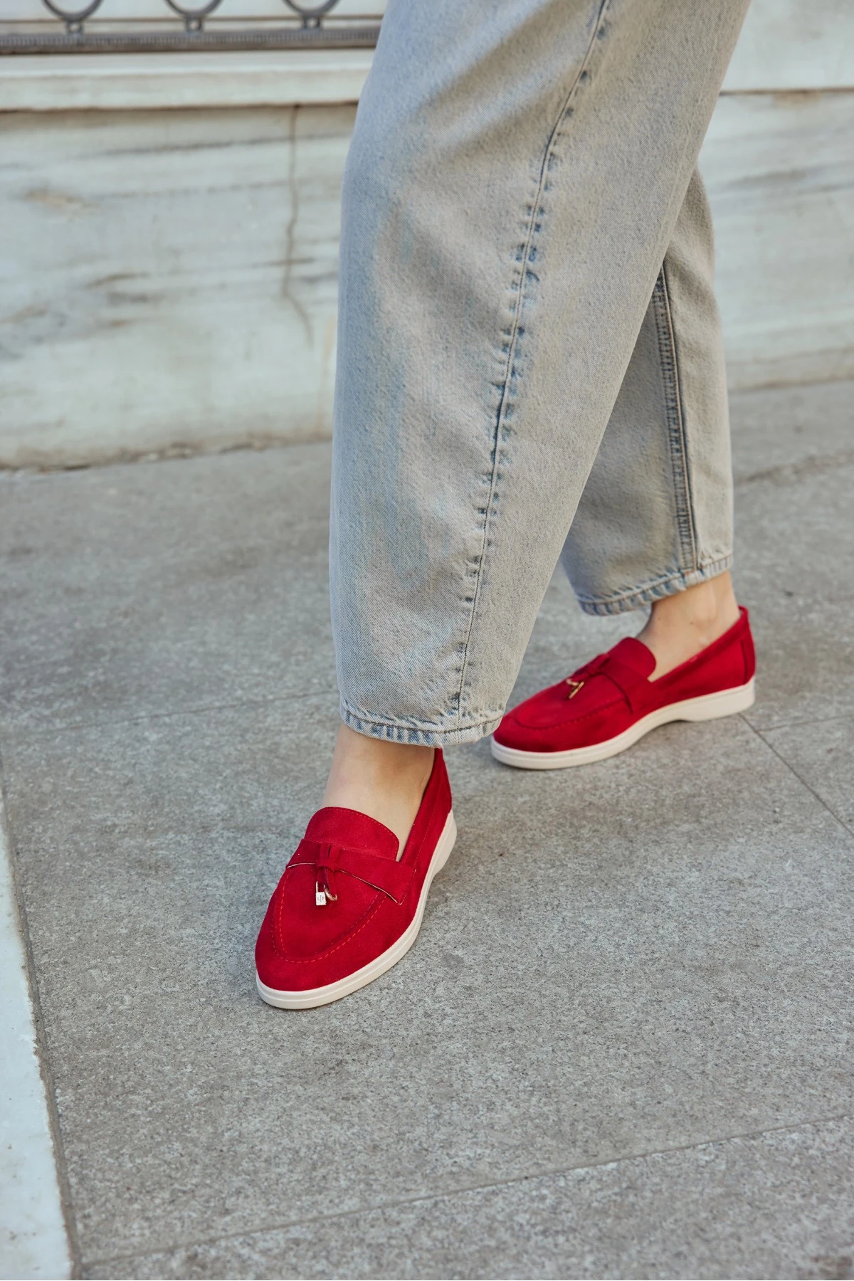 CARMEN SÜET KADIN GÜNLÜK AYAKKABI - Kırmızı