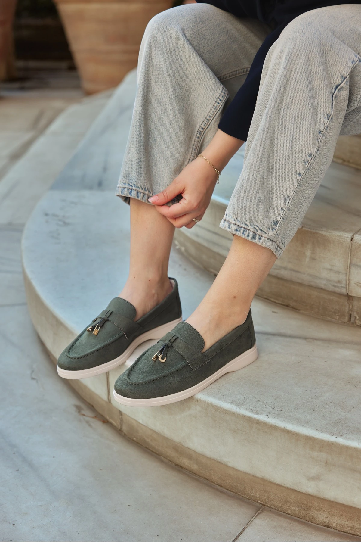 CARMEN SÜET KADIN GÜNLÜK AYAKKABI - Haki