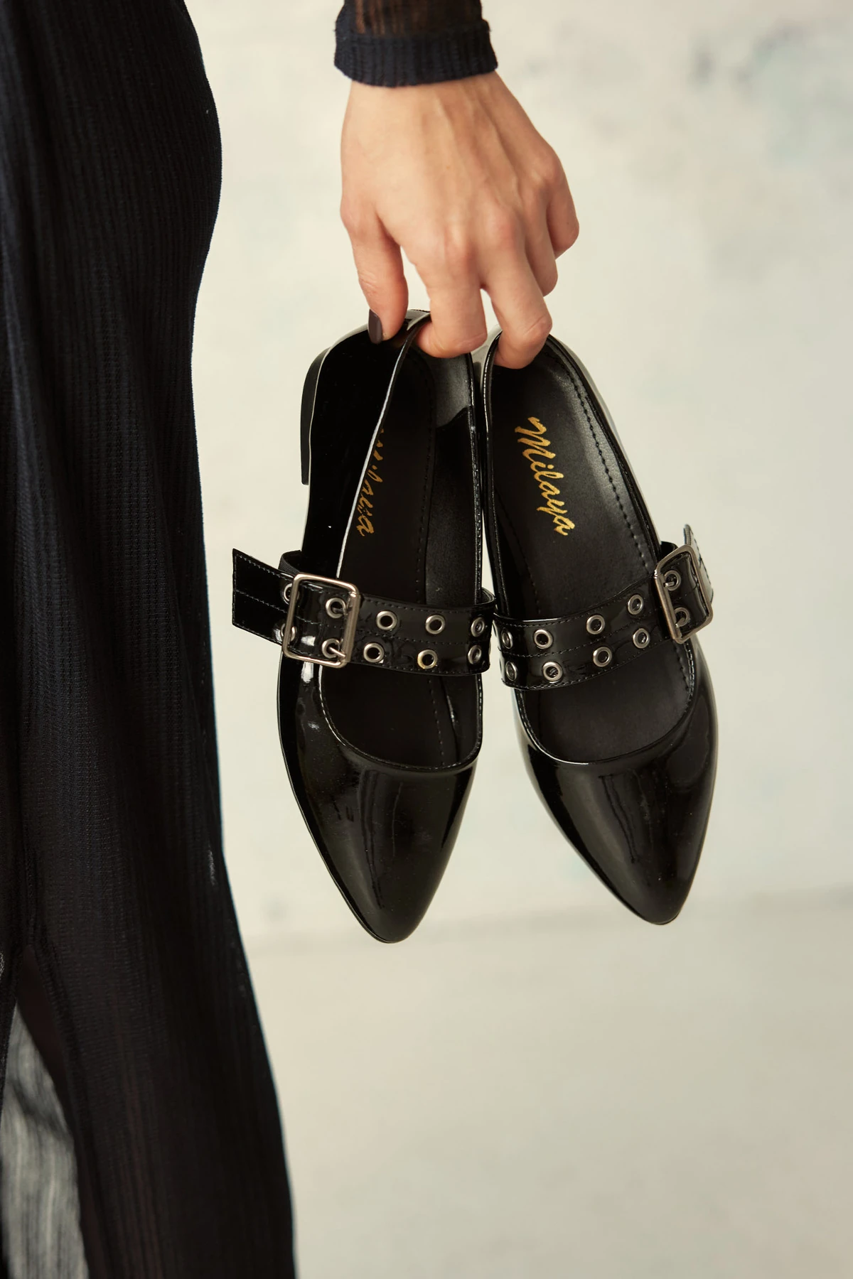 LAİLA METAL TOKALI RUGAN KADIN BABET AYAKKABI