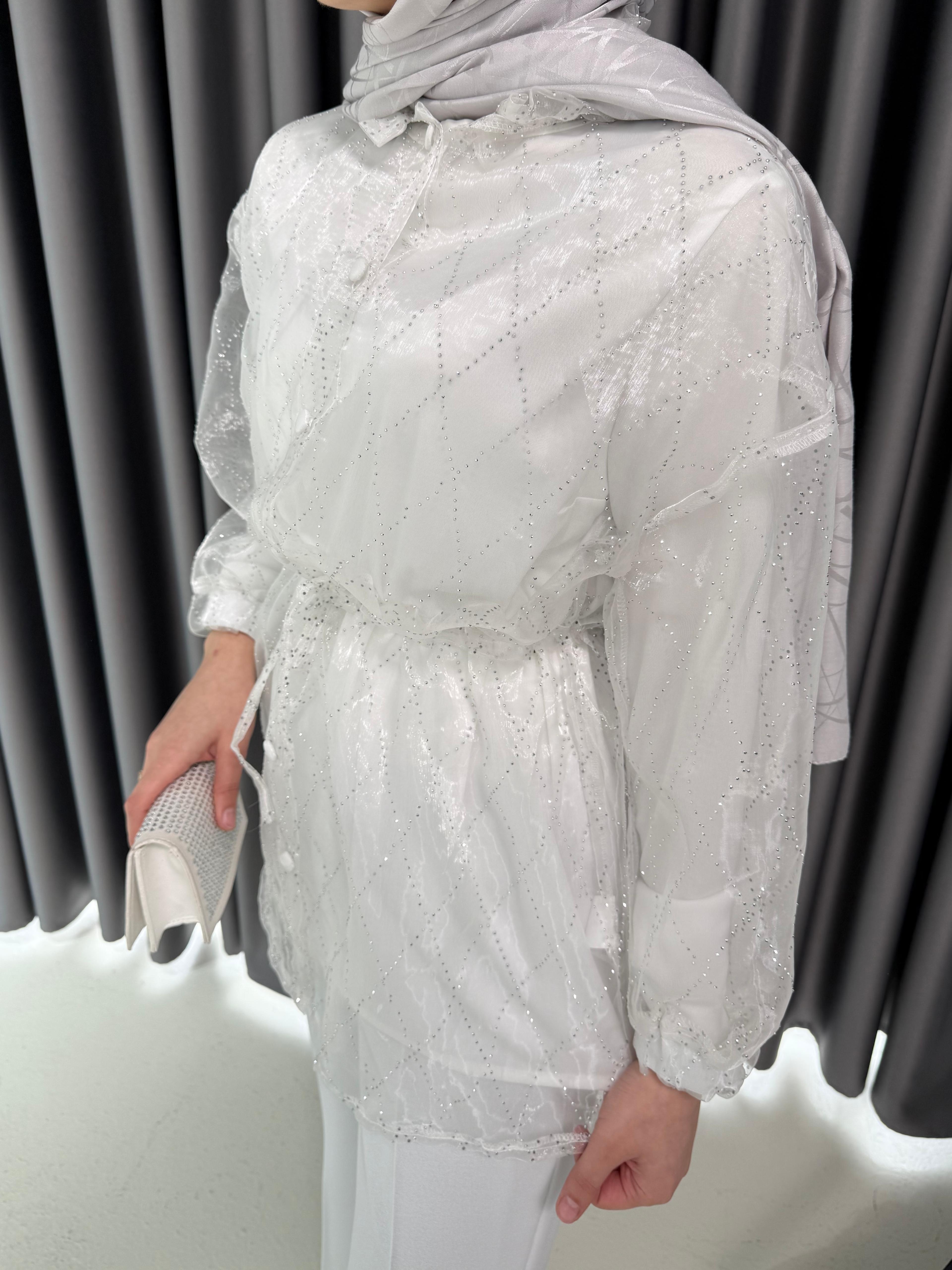 Organze Taşlı 2'li Kap 32-3508