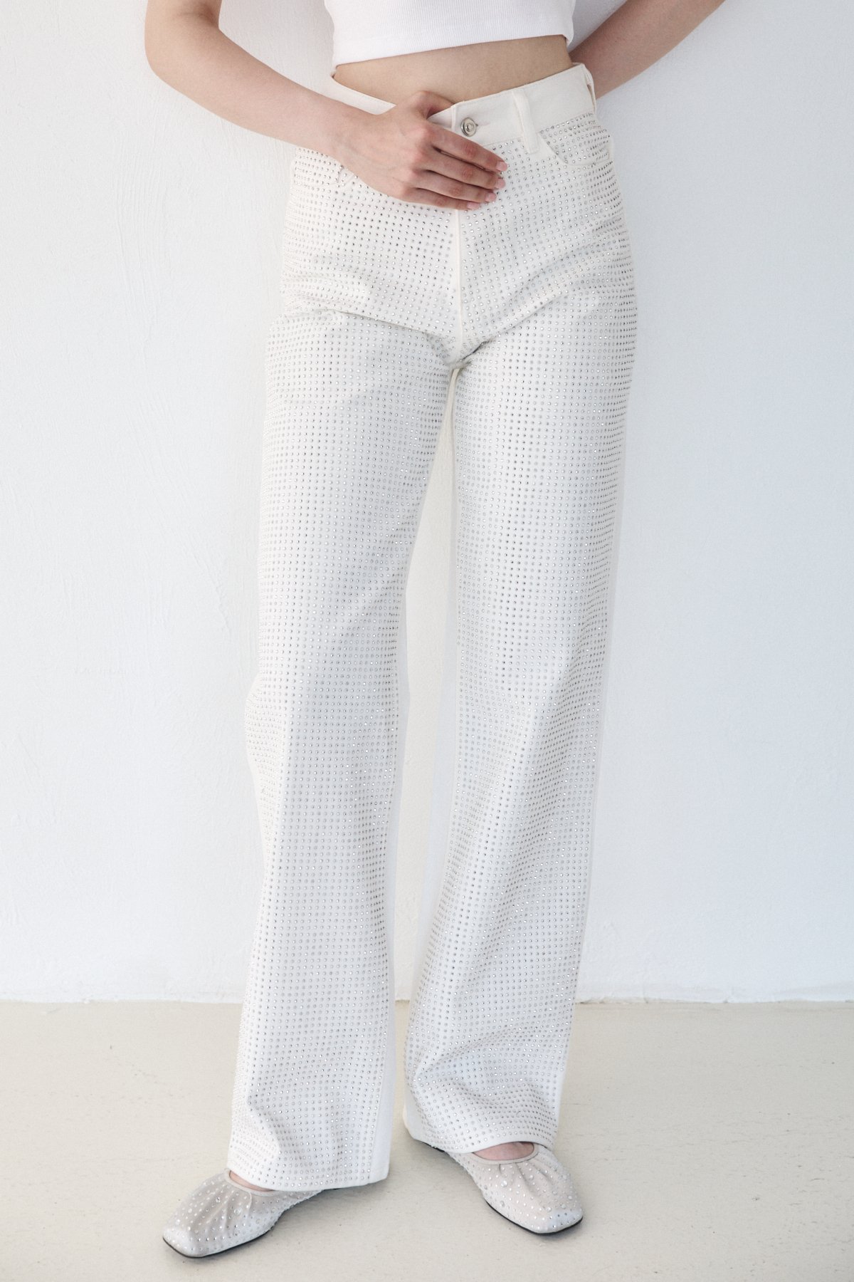 Taşlı Gabardin Pantolon 32-3506