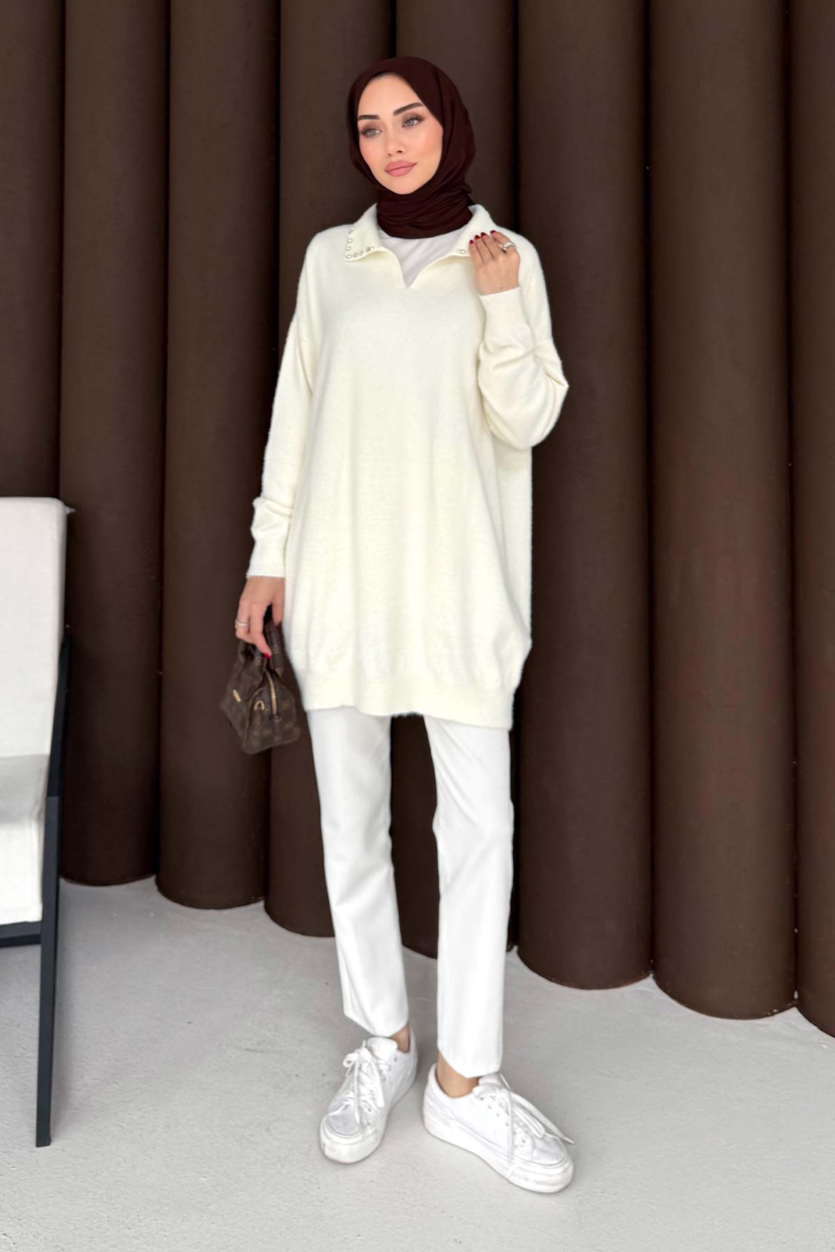 Taşlı Triko Tunik 70-2467