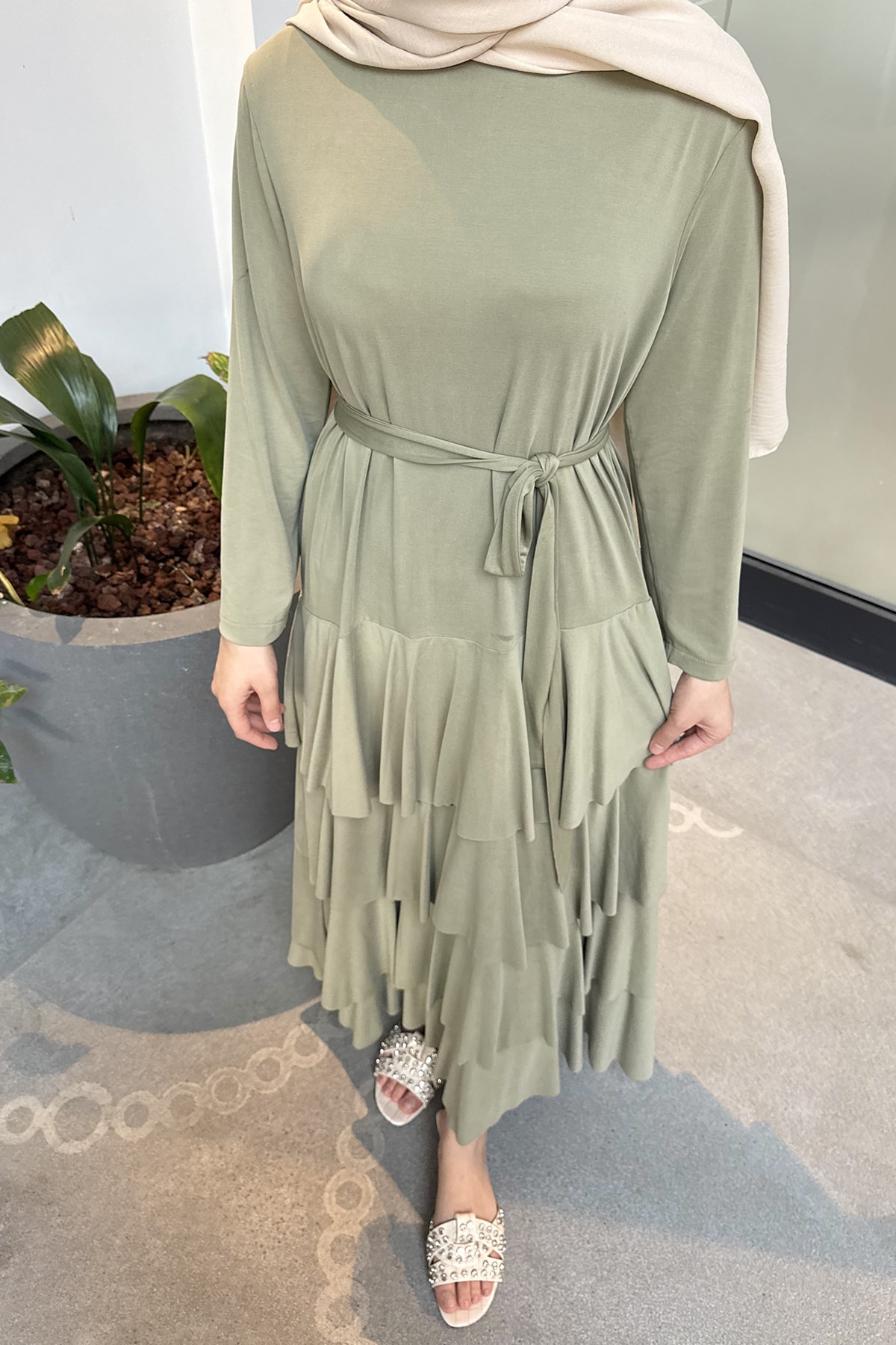 Modal Kat Kat Elbise 32-2326