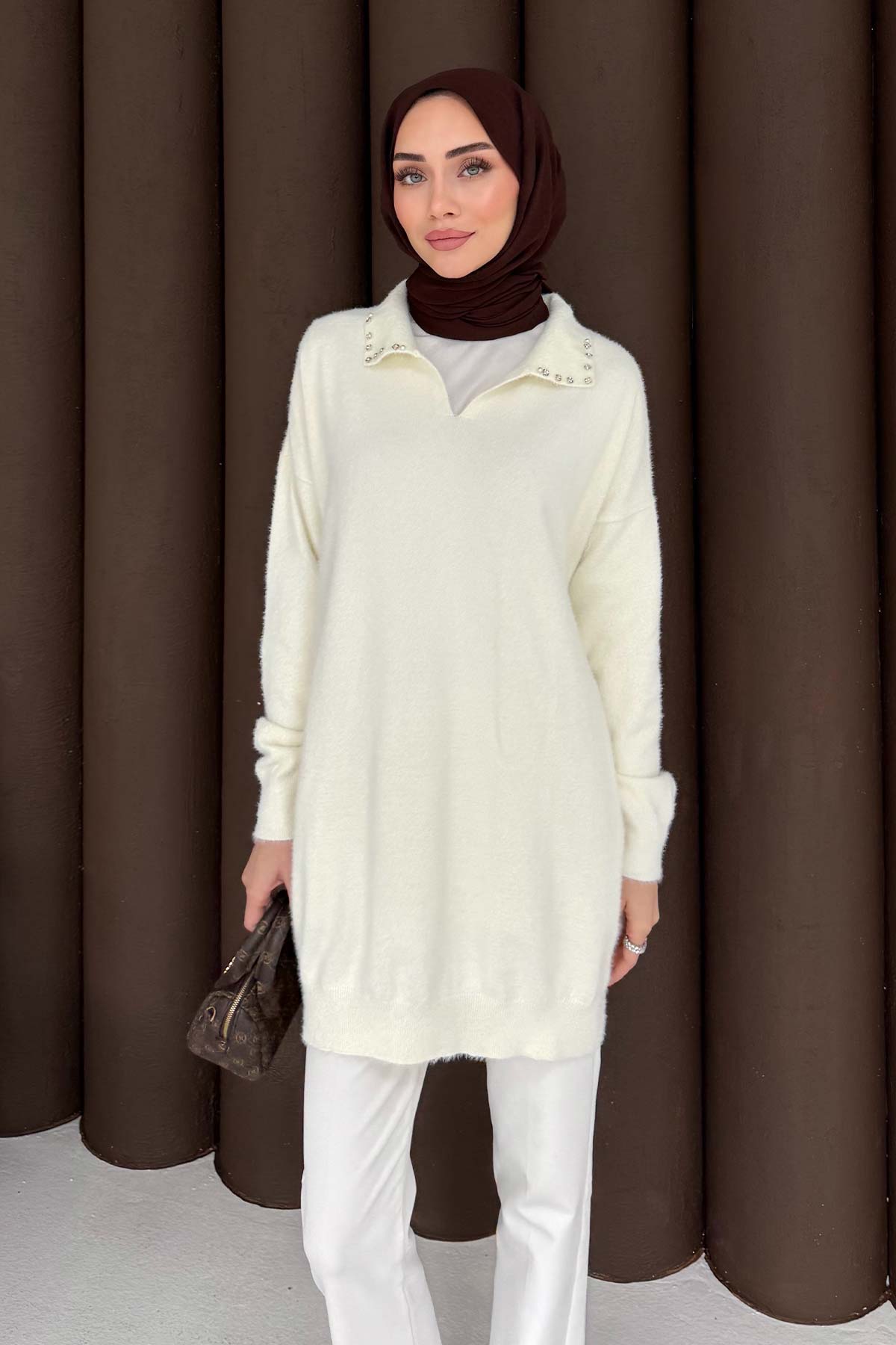 Taşlı Triko Tunik 70-2467