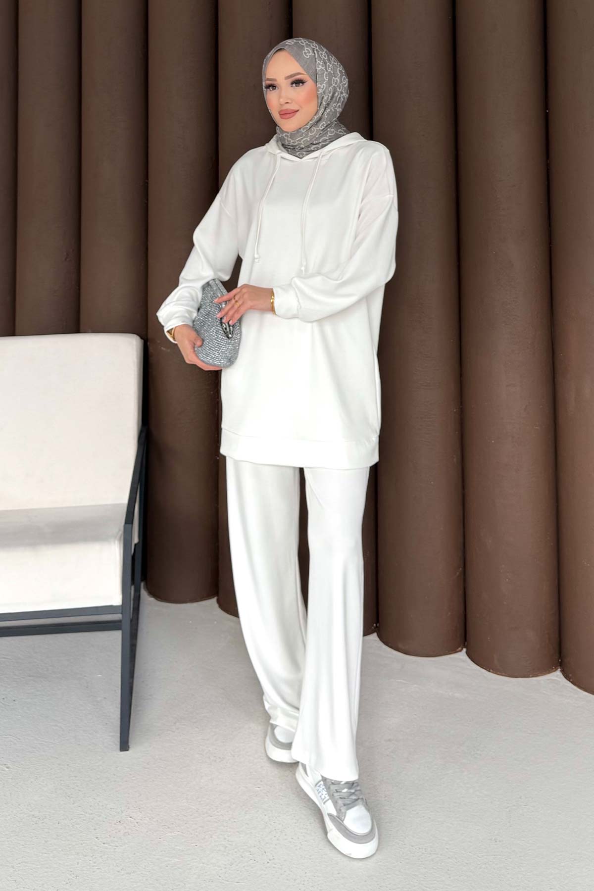 Kapüşonlu Basic Modal Takım 76-5501