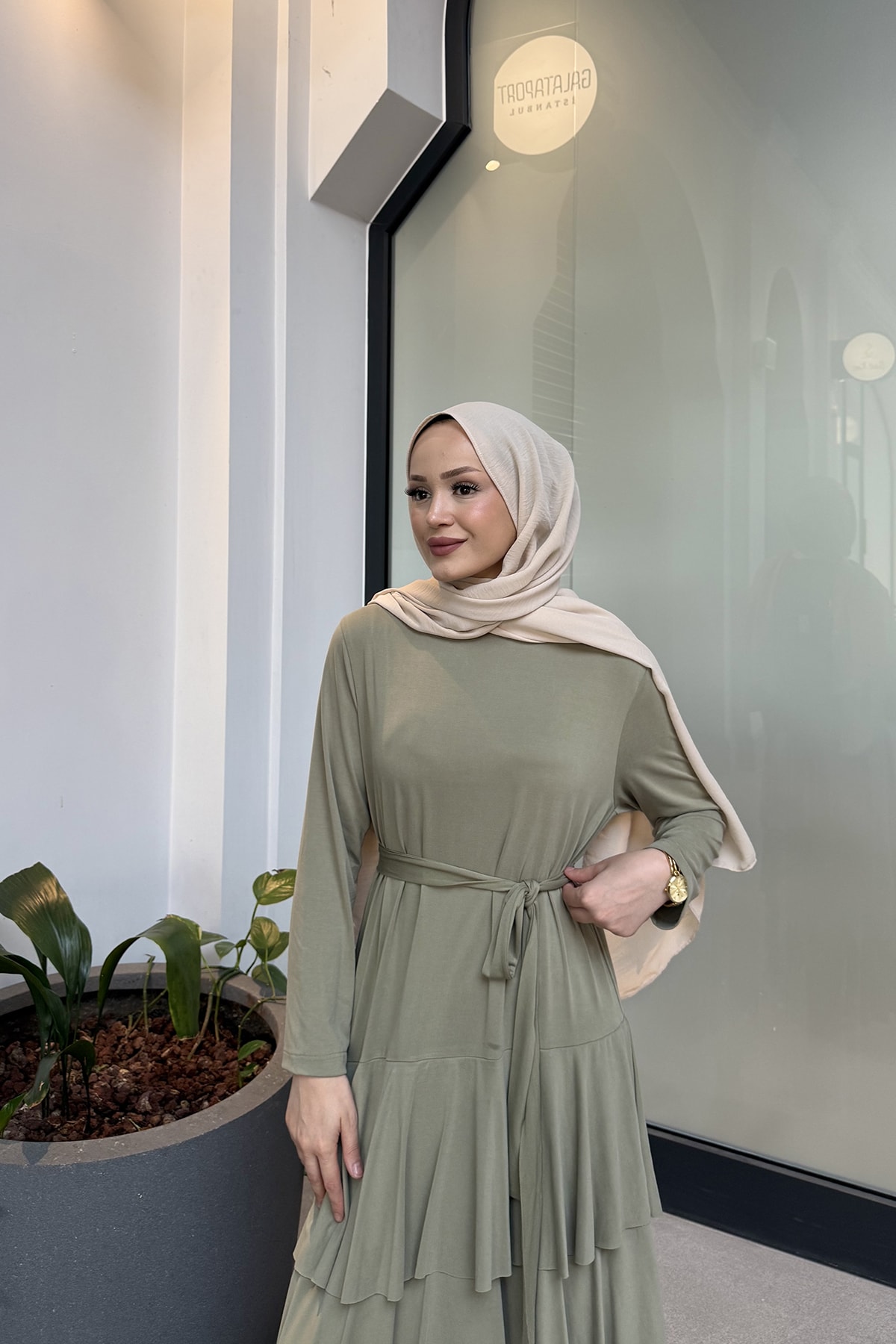 Modal Kat Kat Elbise 32-2326