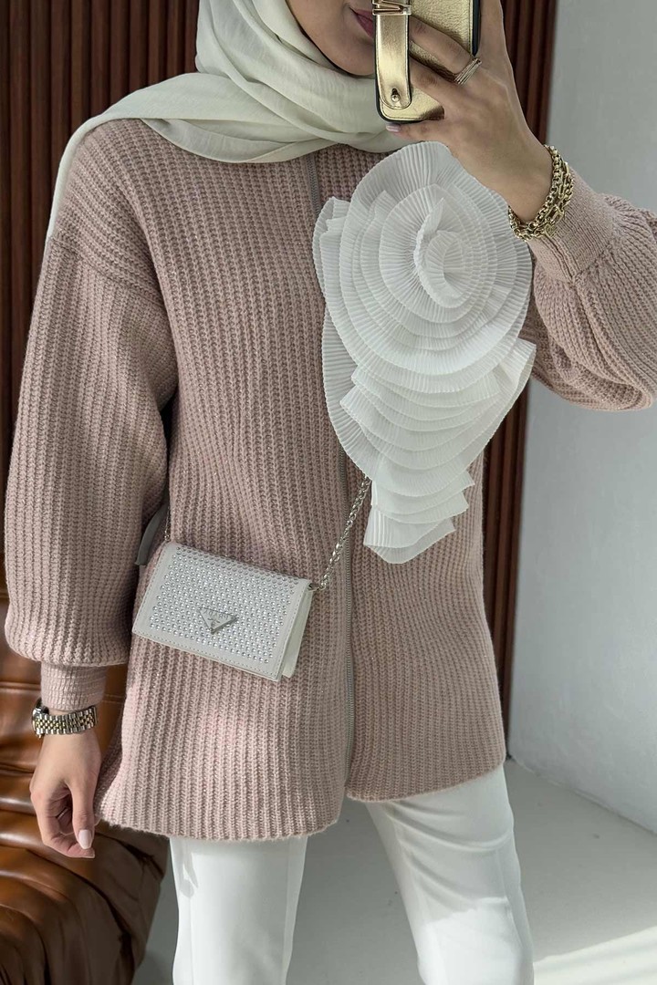 Çiçekli Tirko Hırka 32-7015