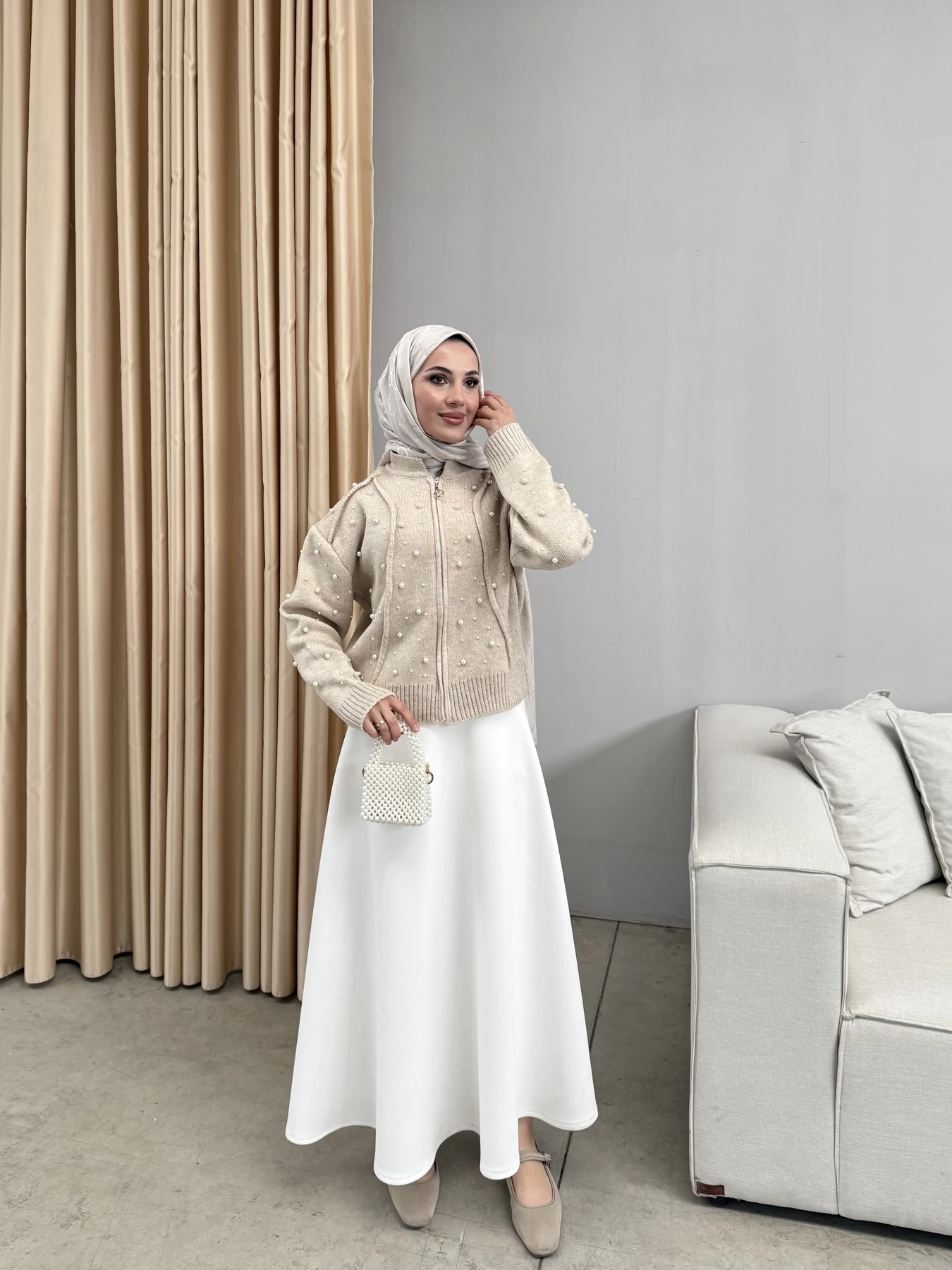 İncili Triko Hırka 32-7007