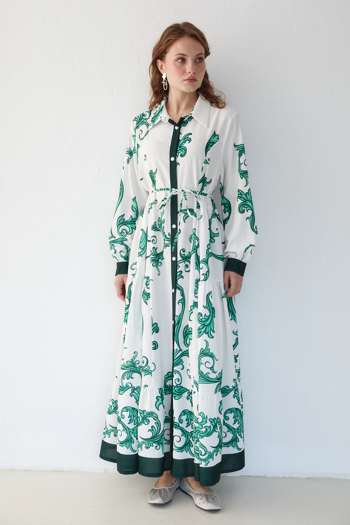 Desenli Elbise 32-2367