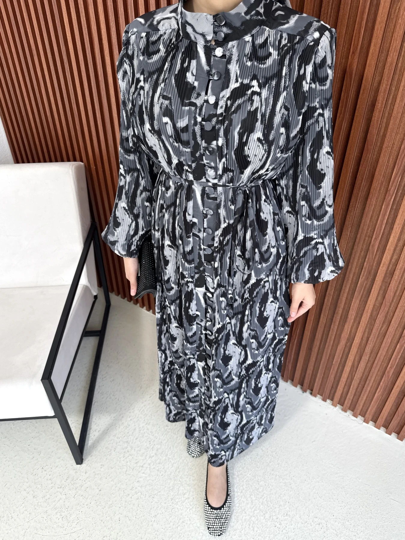 Şallı Pilise Elbise 32-2380