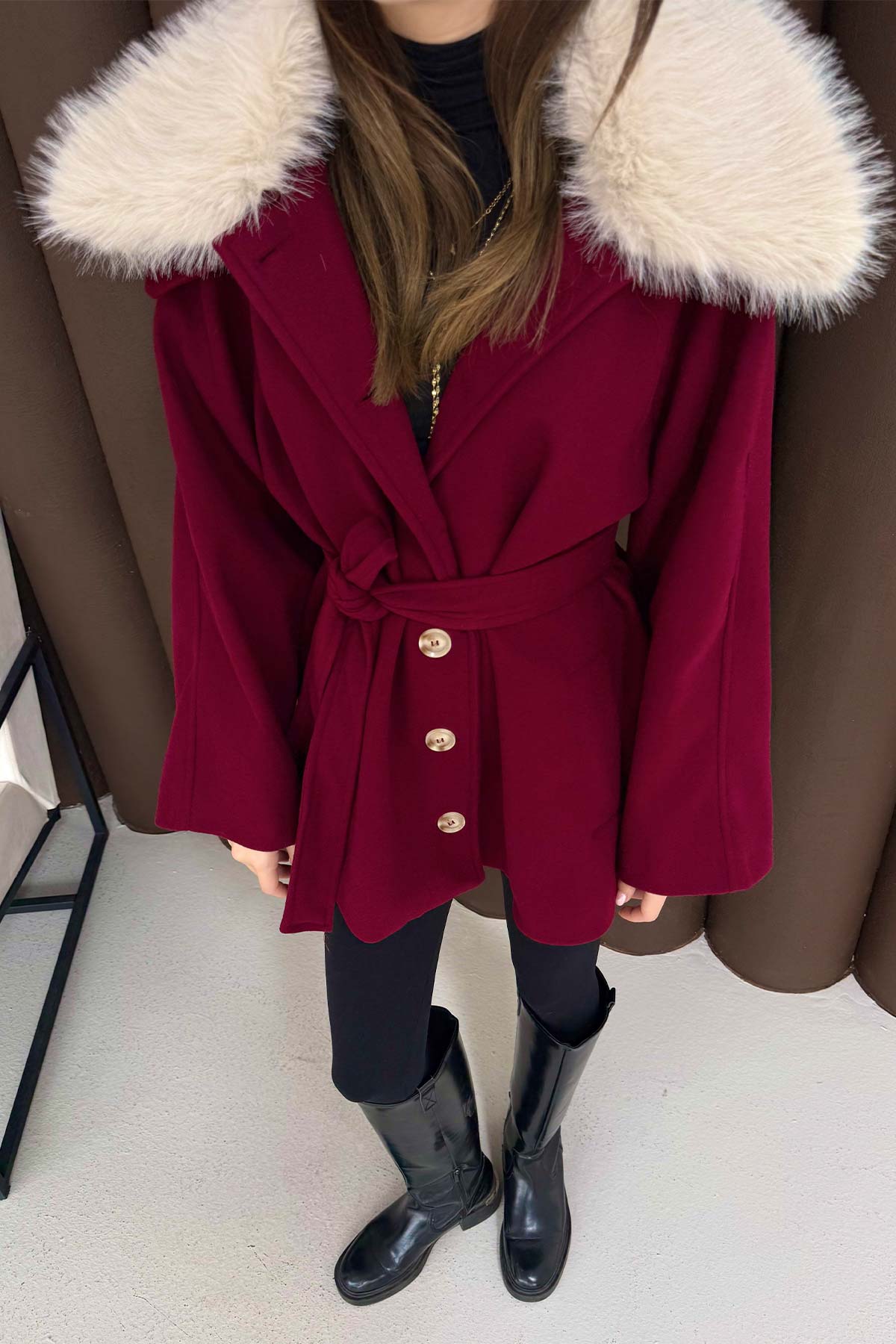 Kürklü Kaşe Kaban 3-4034