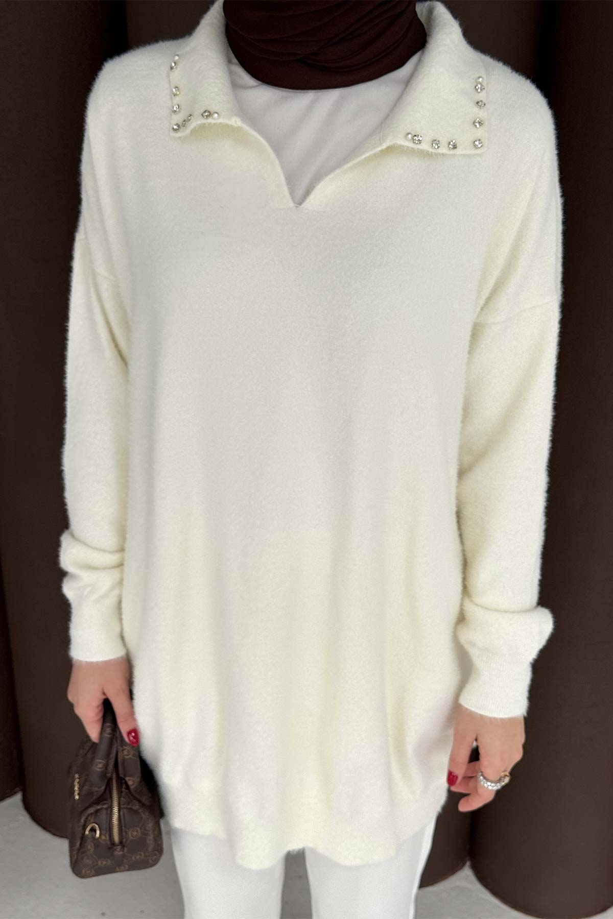 Taşlı Triko Tunik 70-2467