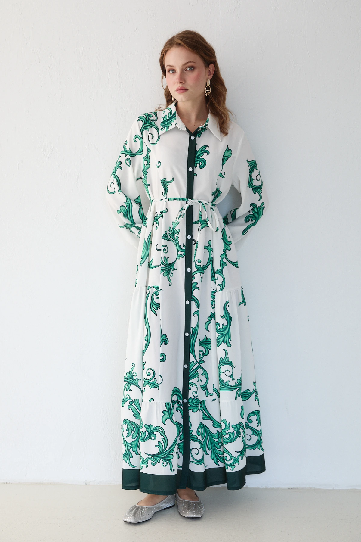 Desenli Elbise 32-2367