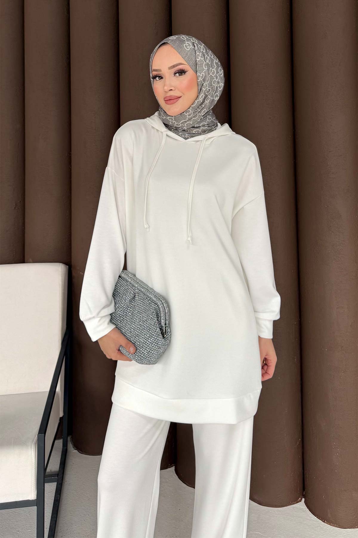 Kapüşonlu Basic Modal Takım 76-5501