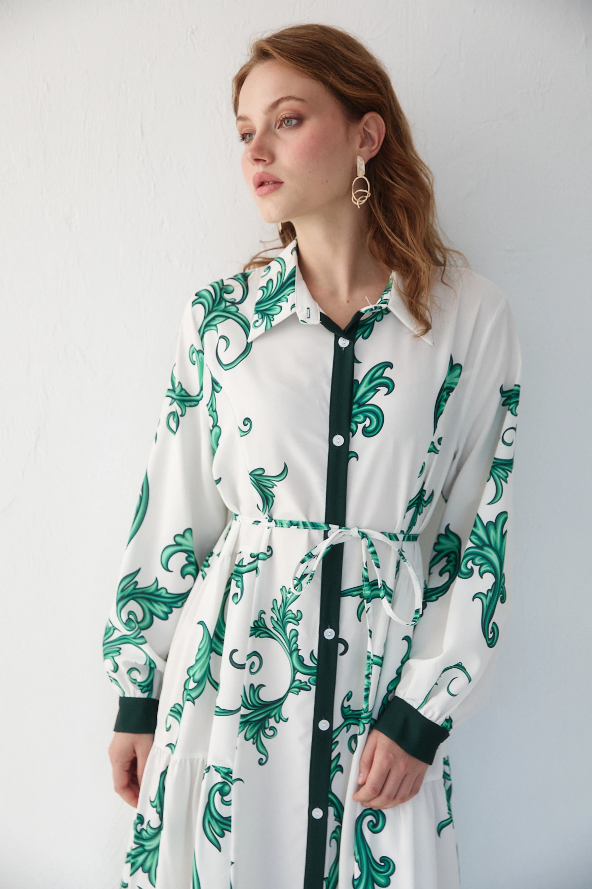 Desenli Elbise 32-2367