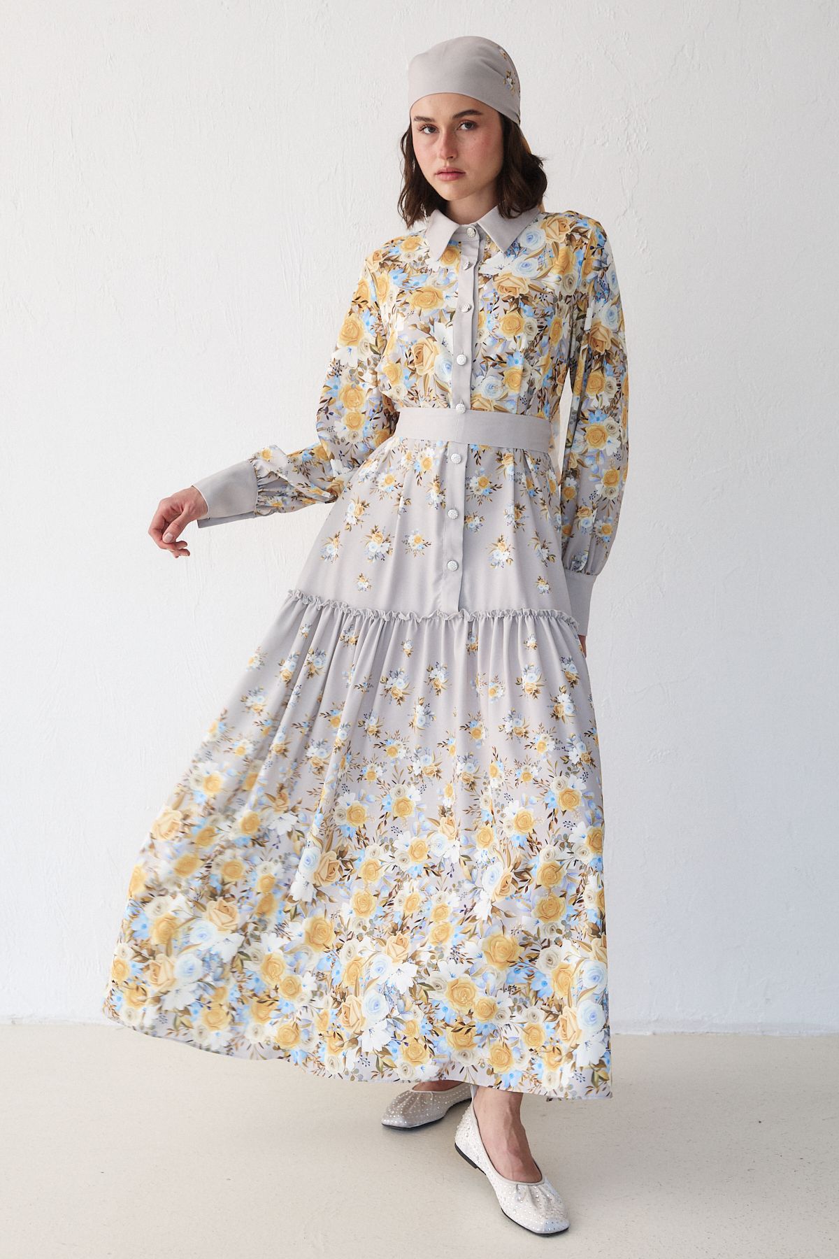 Çiçekli Elbise 32-2362