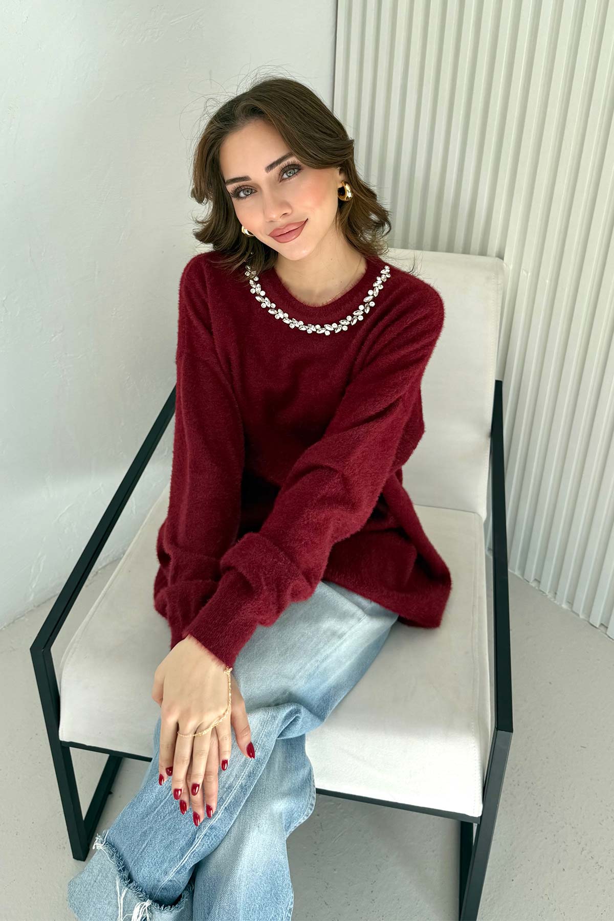 Taşlı Triko Kazak 70-2468