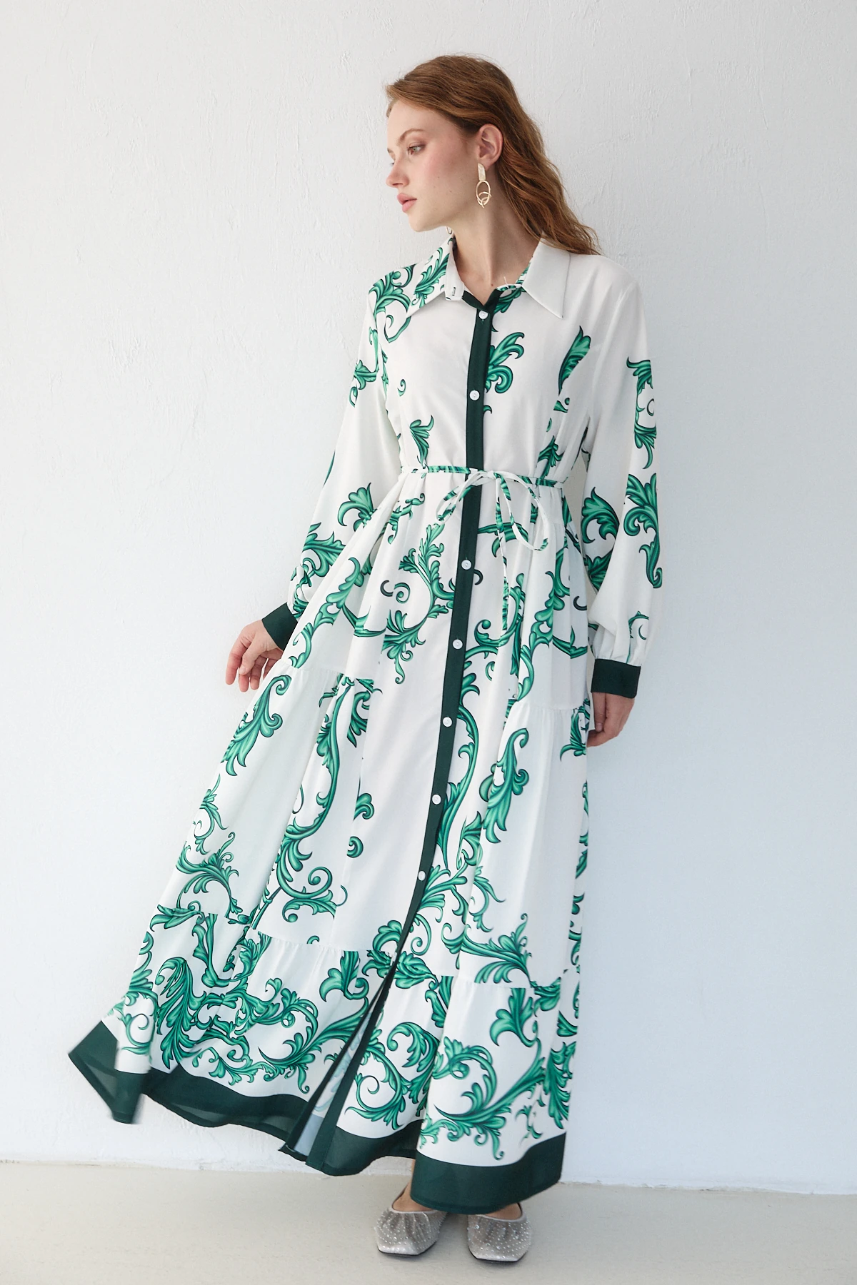 Desenli Elbise 32-2367