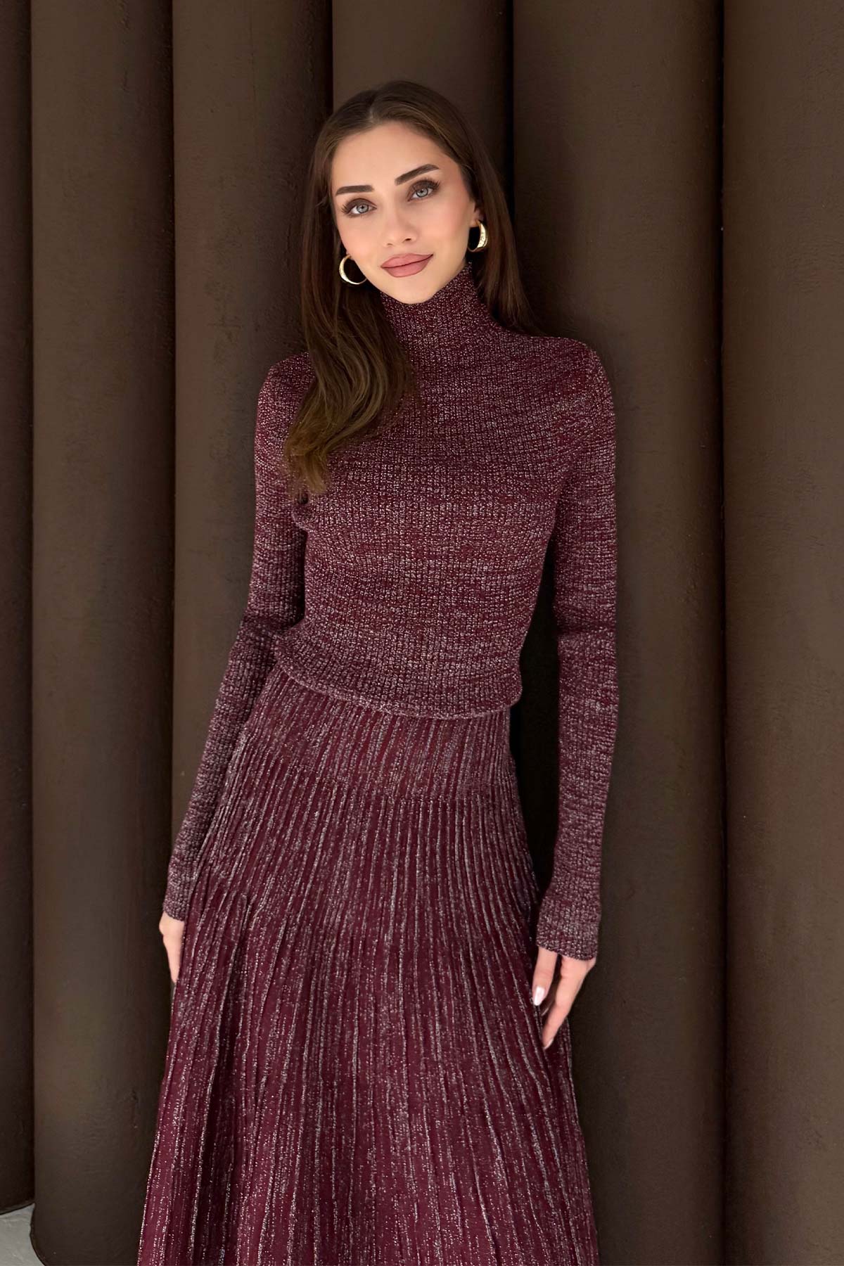 Simli Triko Elbise 3-1521