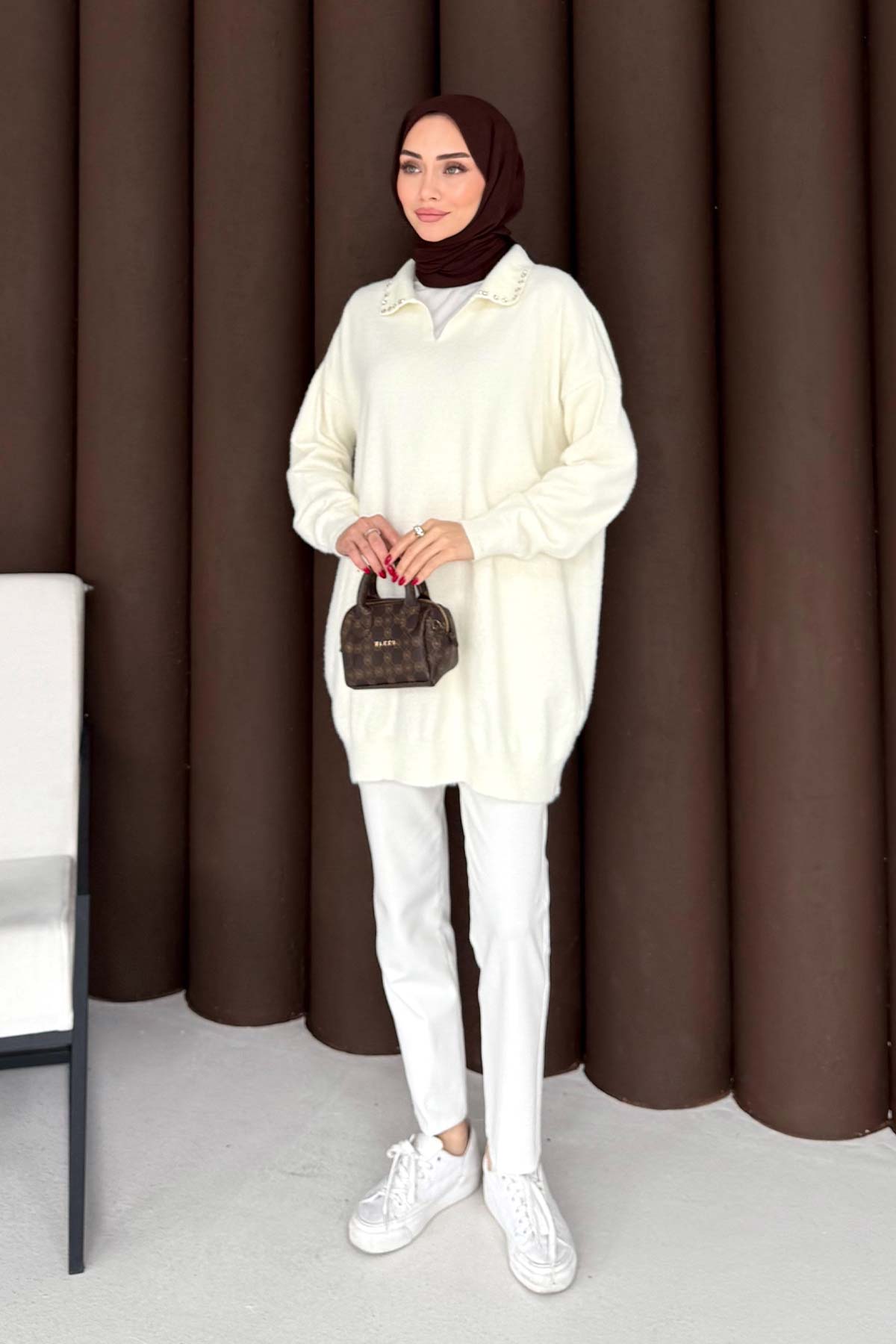Taşlı Triko Tunik 70-2467