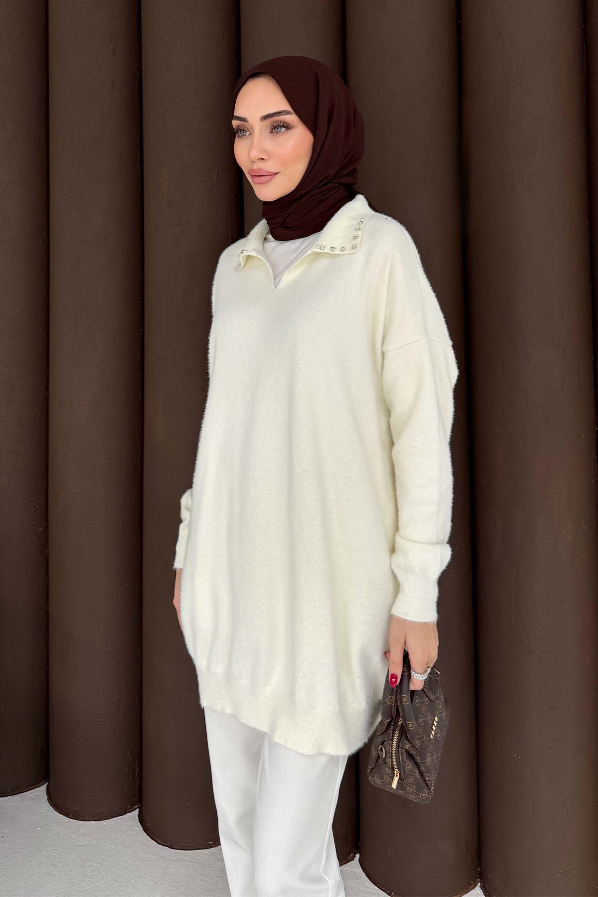 Taşlı Triko Tunik 70-2467
