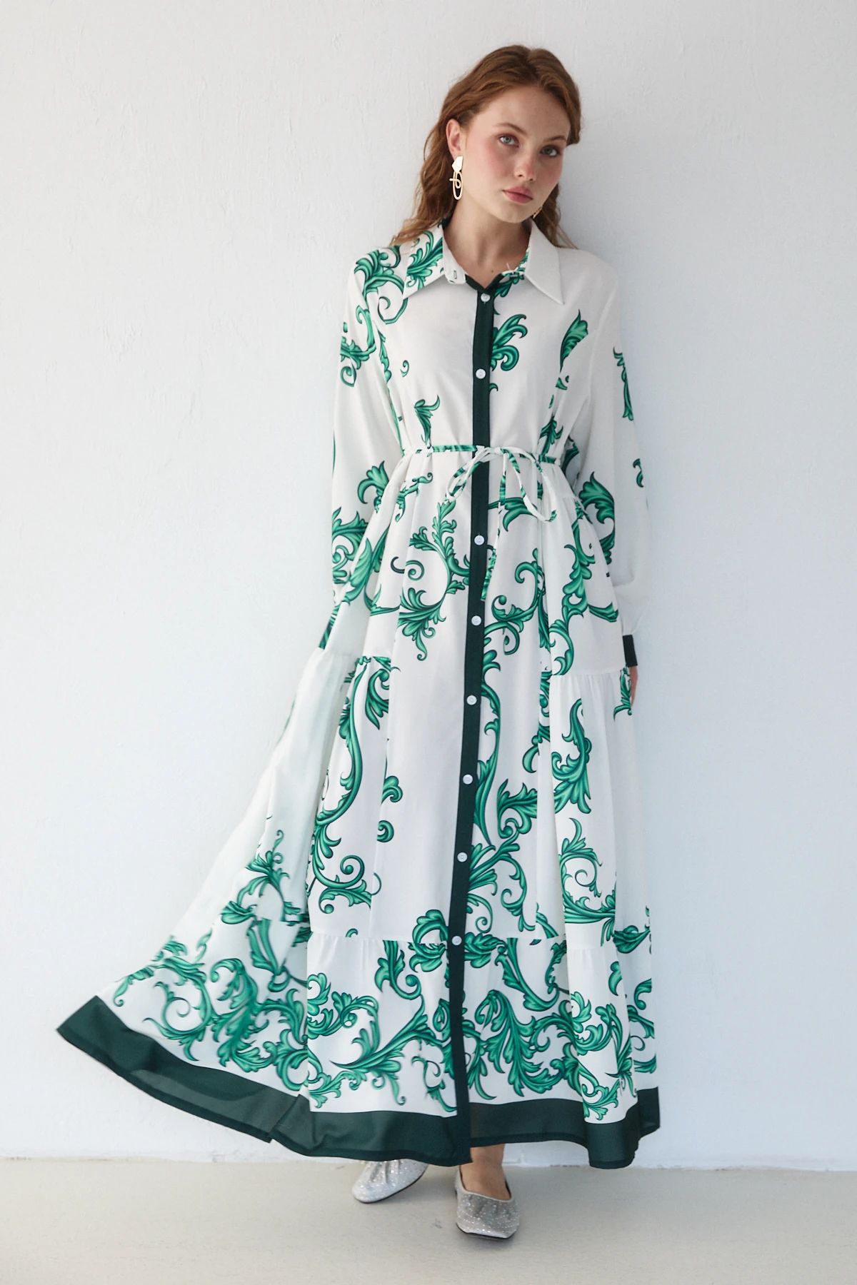 Desenli Elbise 32-2367