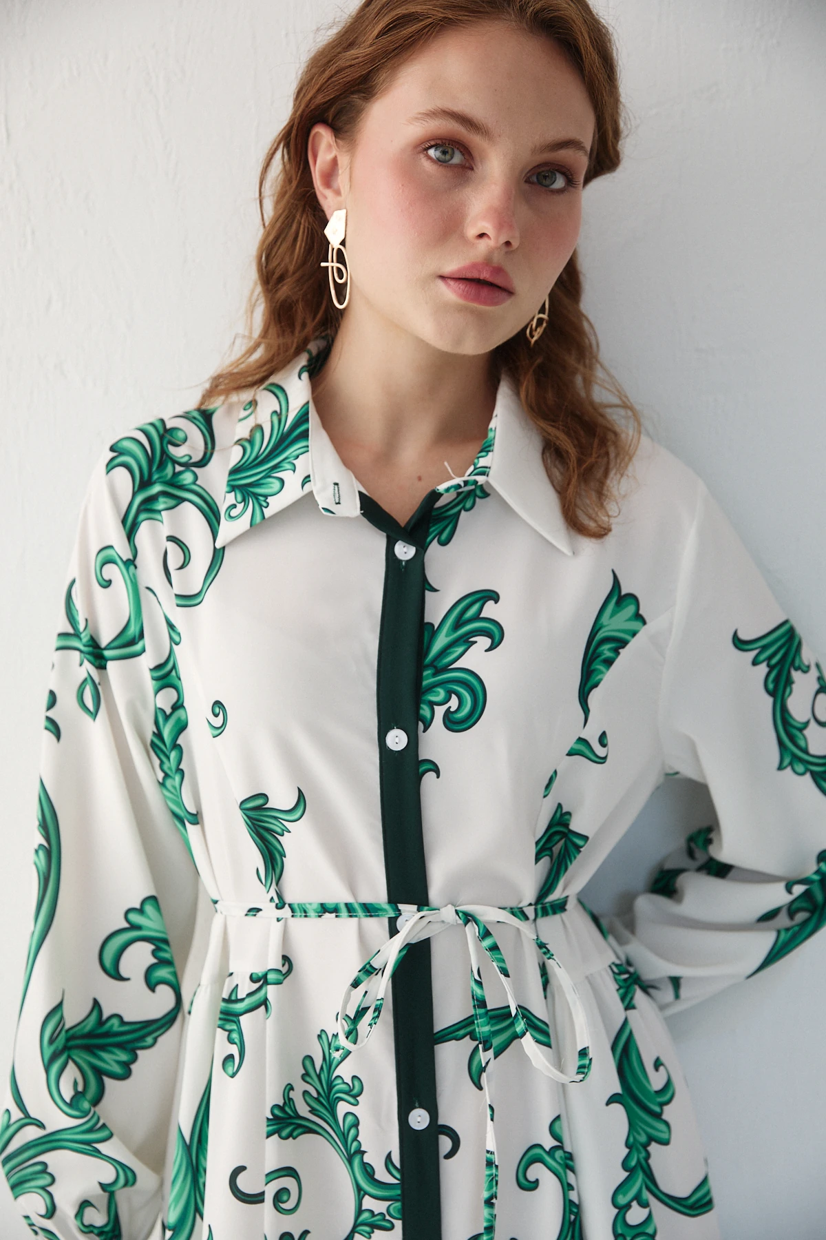 Desenli Elbise 32-2367