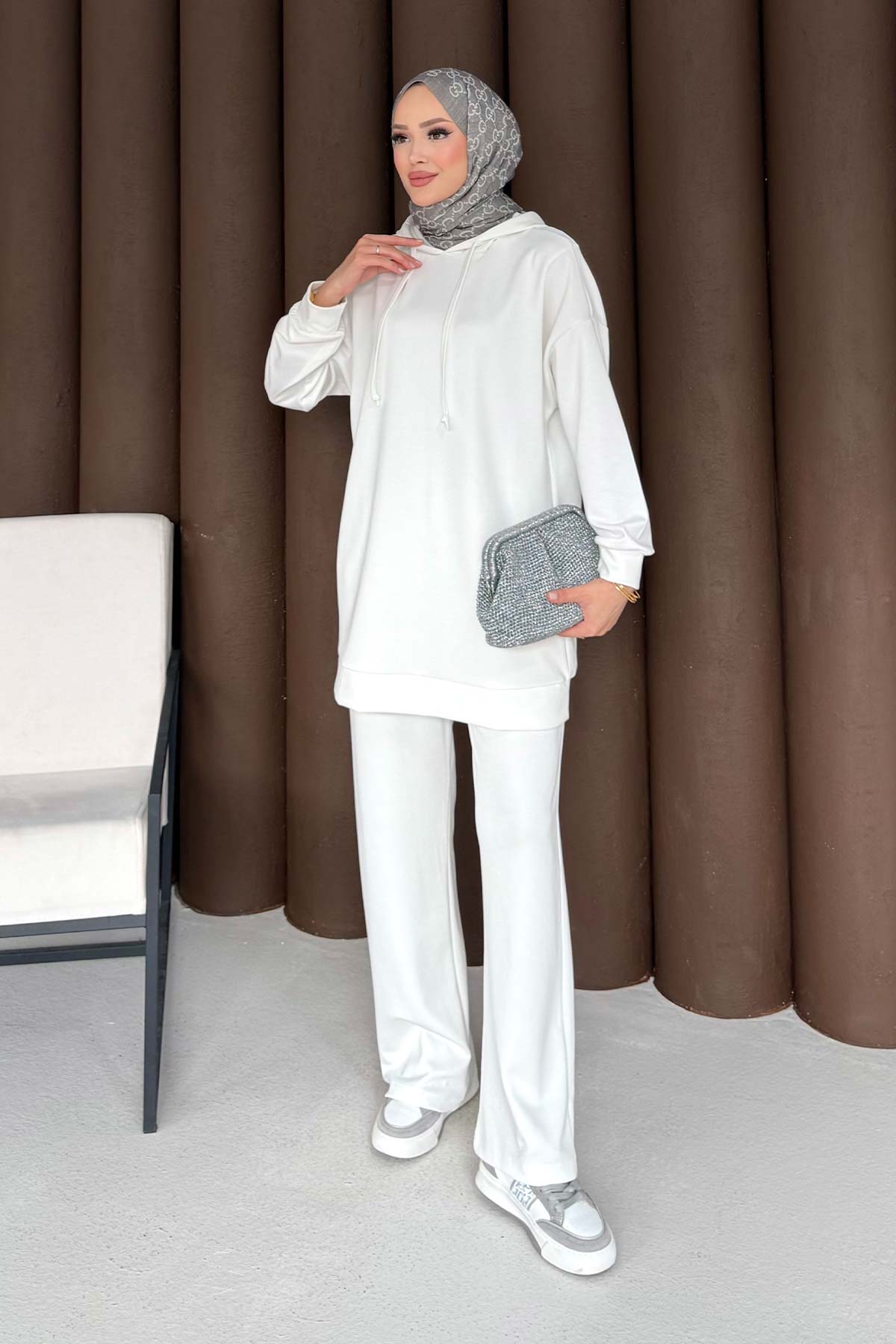 Kapüşonlu Basic Modal Takım 76-5501