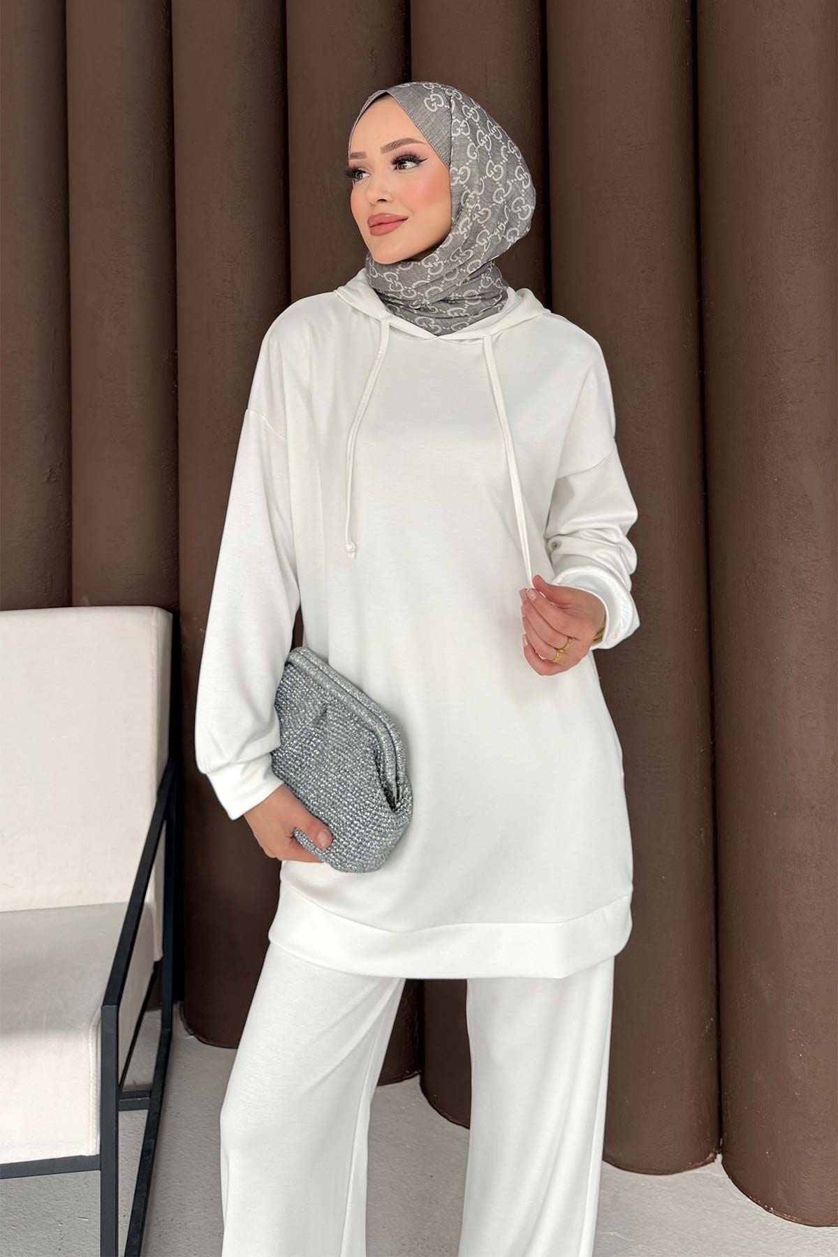 Kapüşonlu Basic Modal Takım 76-5501