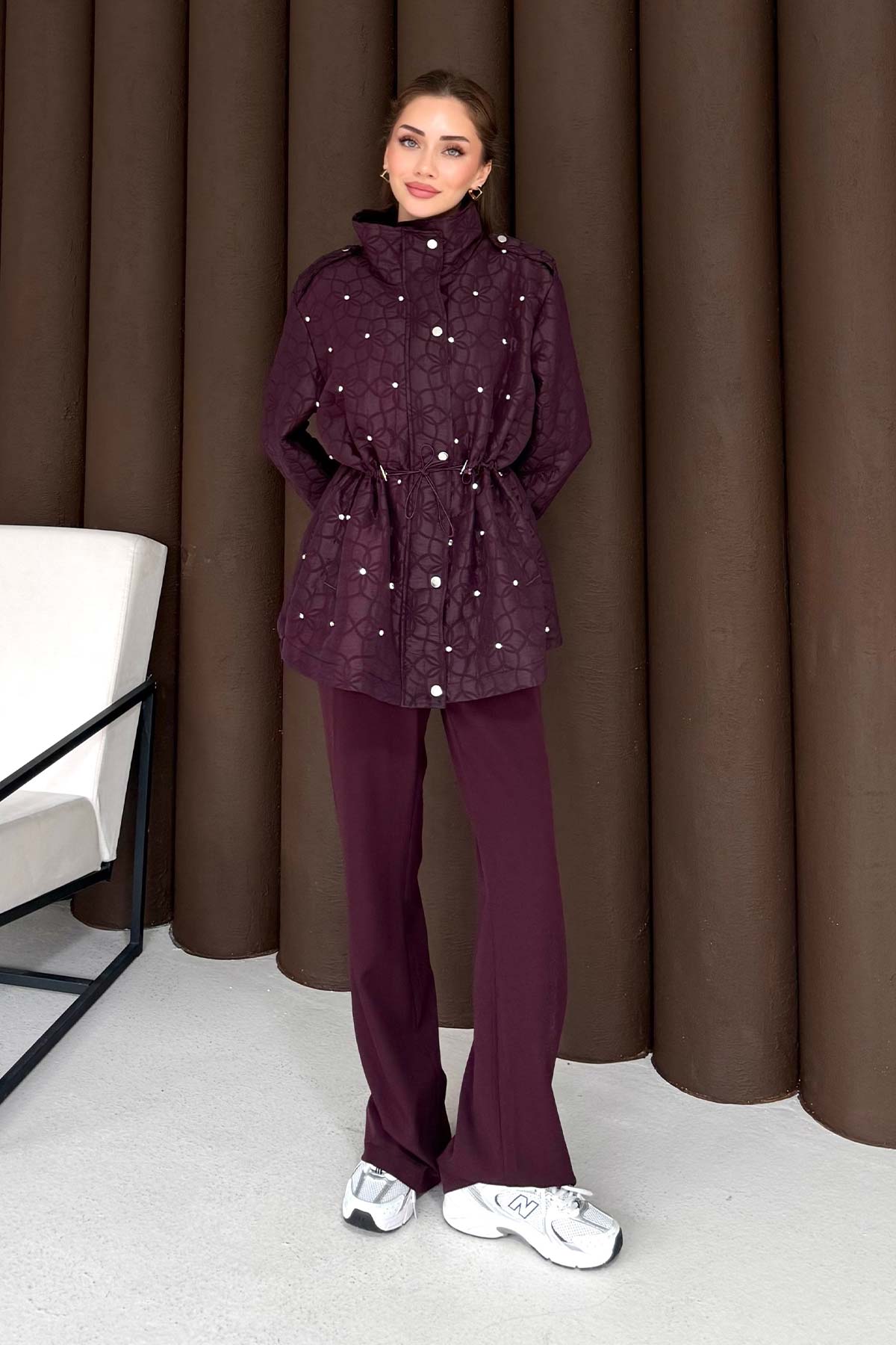 Kapitone Taşlı Kap 32-3722