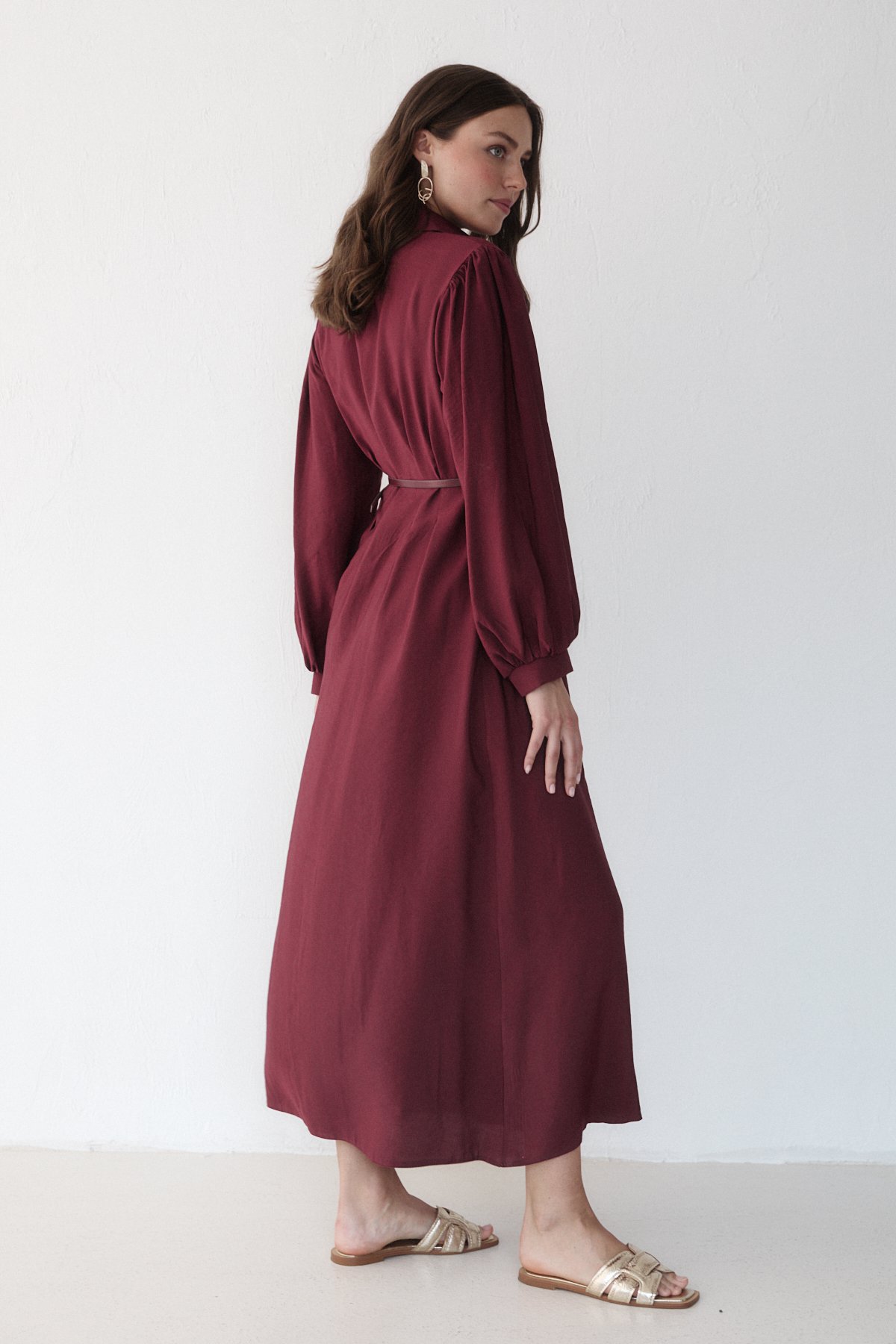 Modal Kemerli Elbise 32-2363