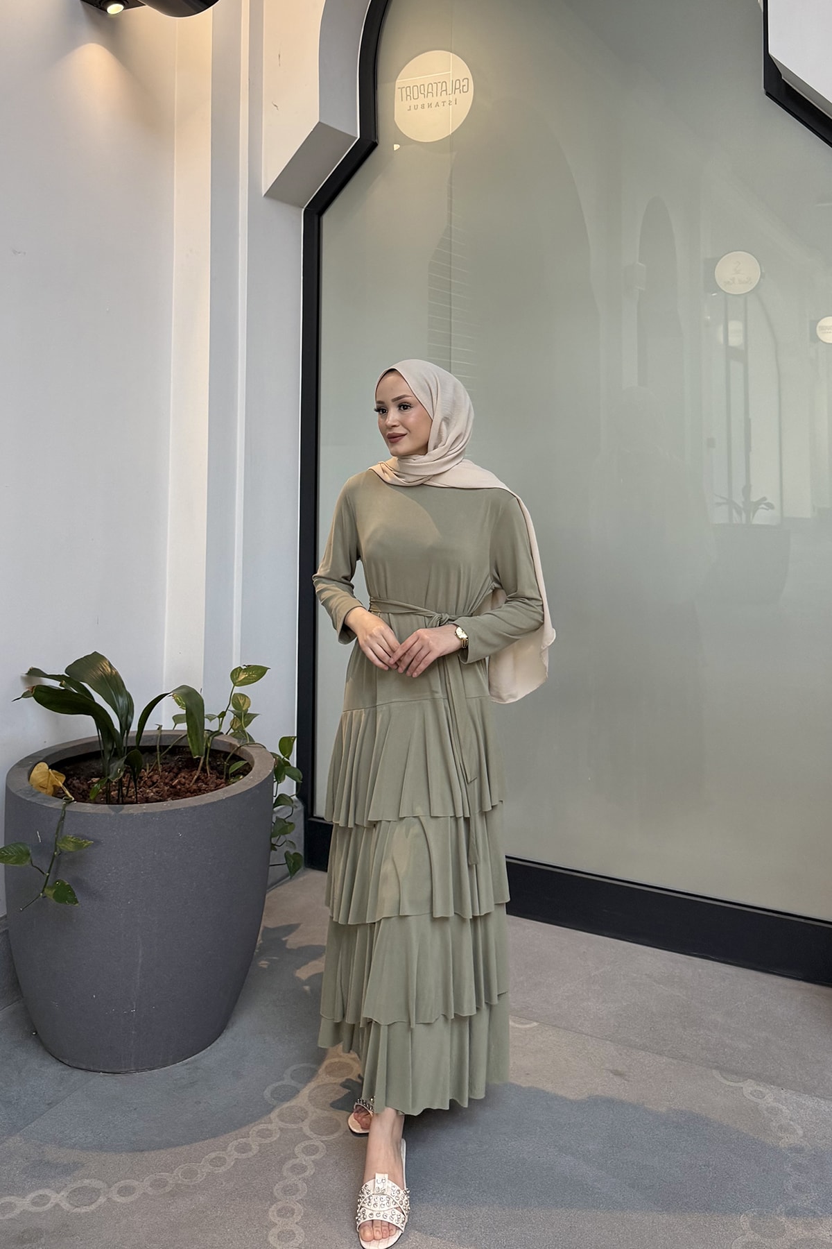 Modal Kat Kat Elbise 32-2326