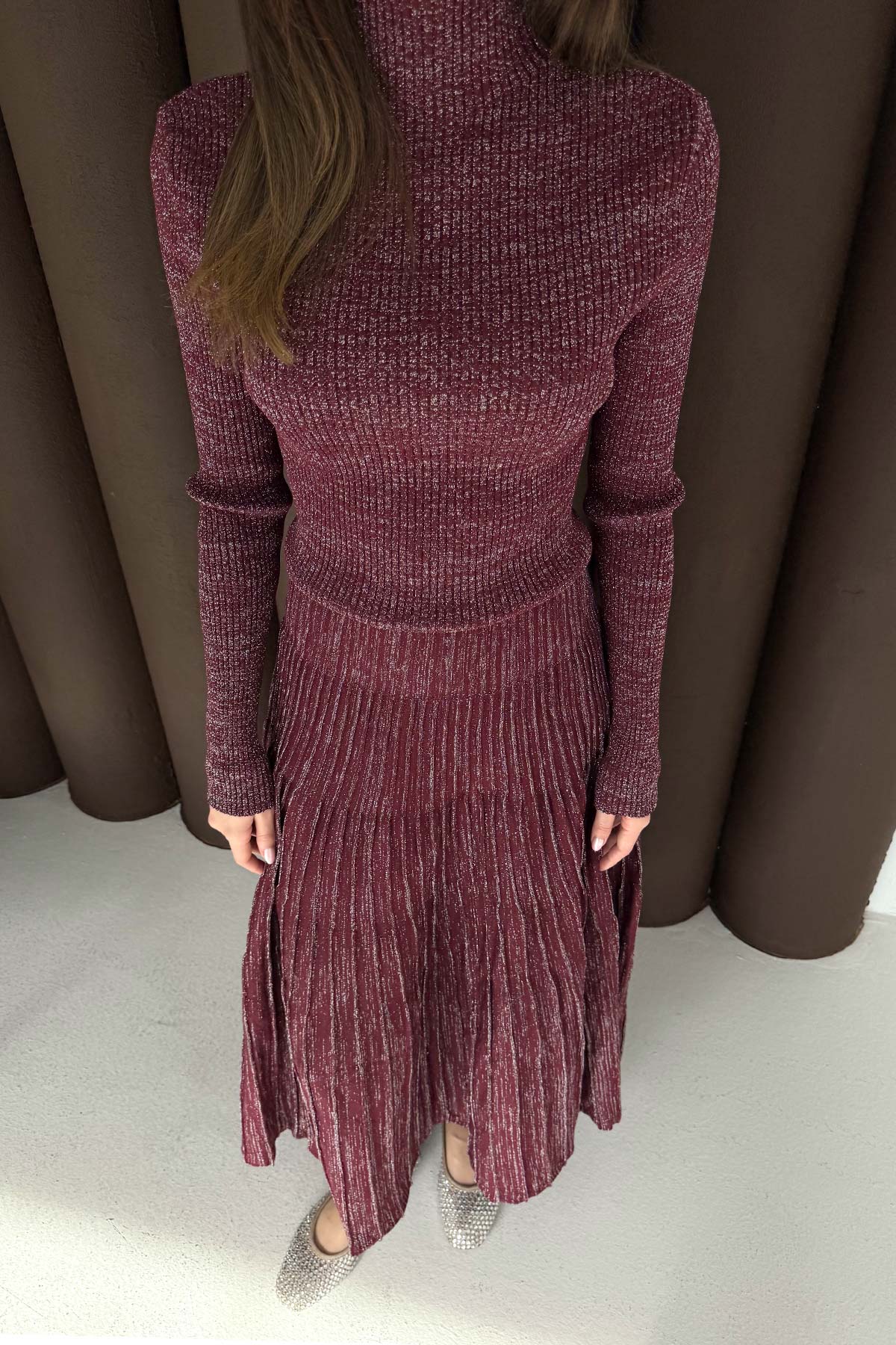 Simli Triko Elbise 3-1521