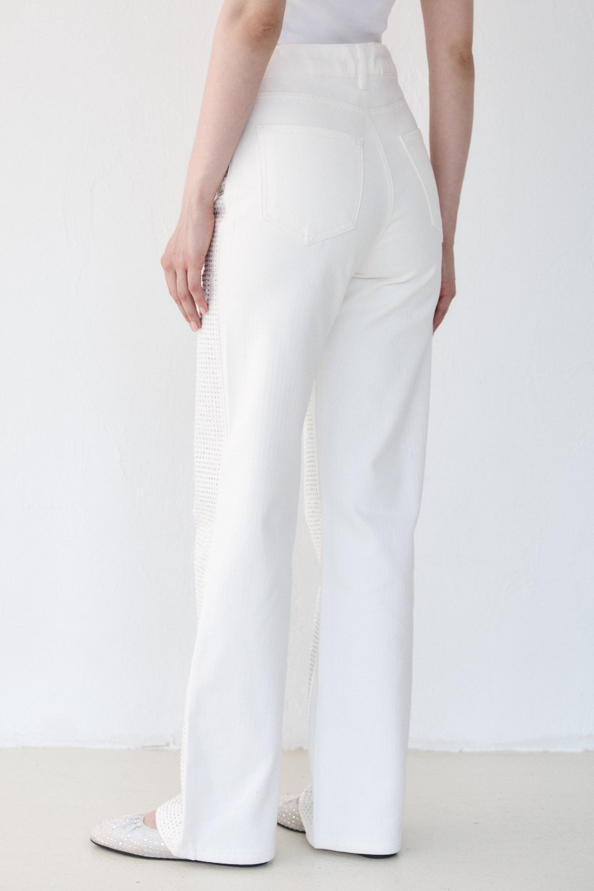 Taşlı Gabardin Pantolon 32-3506