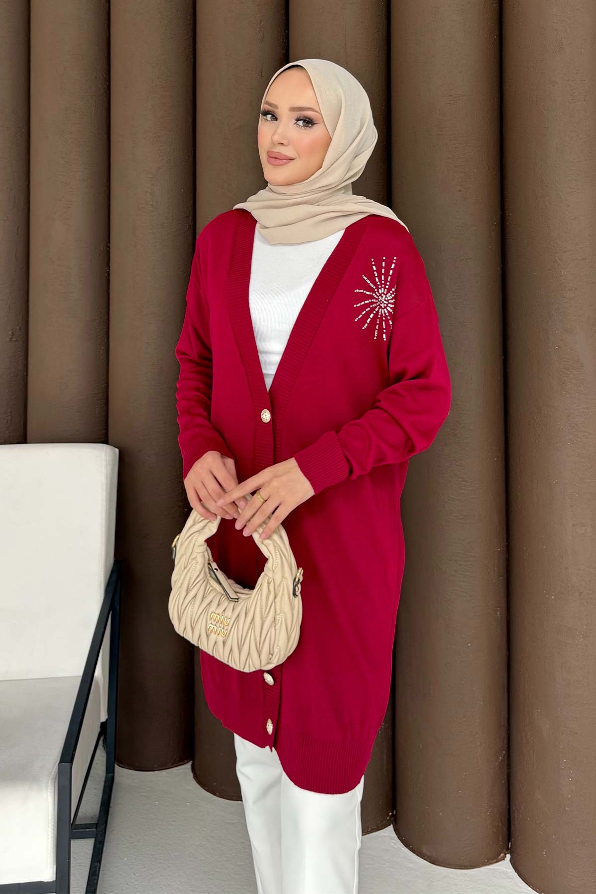 Taşlı Triko Hırka 70-2486